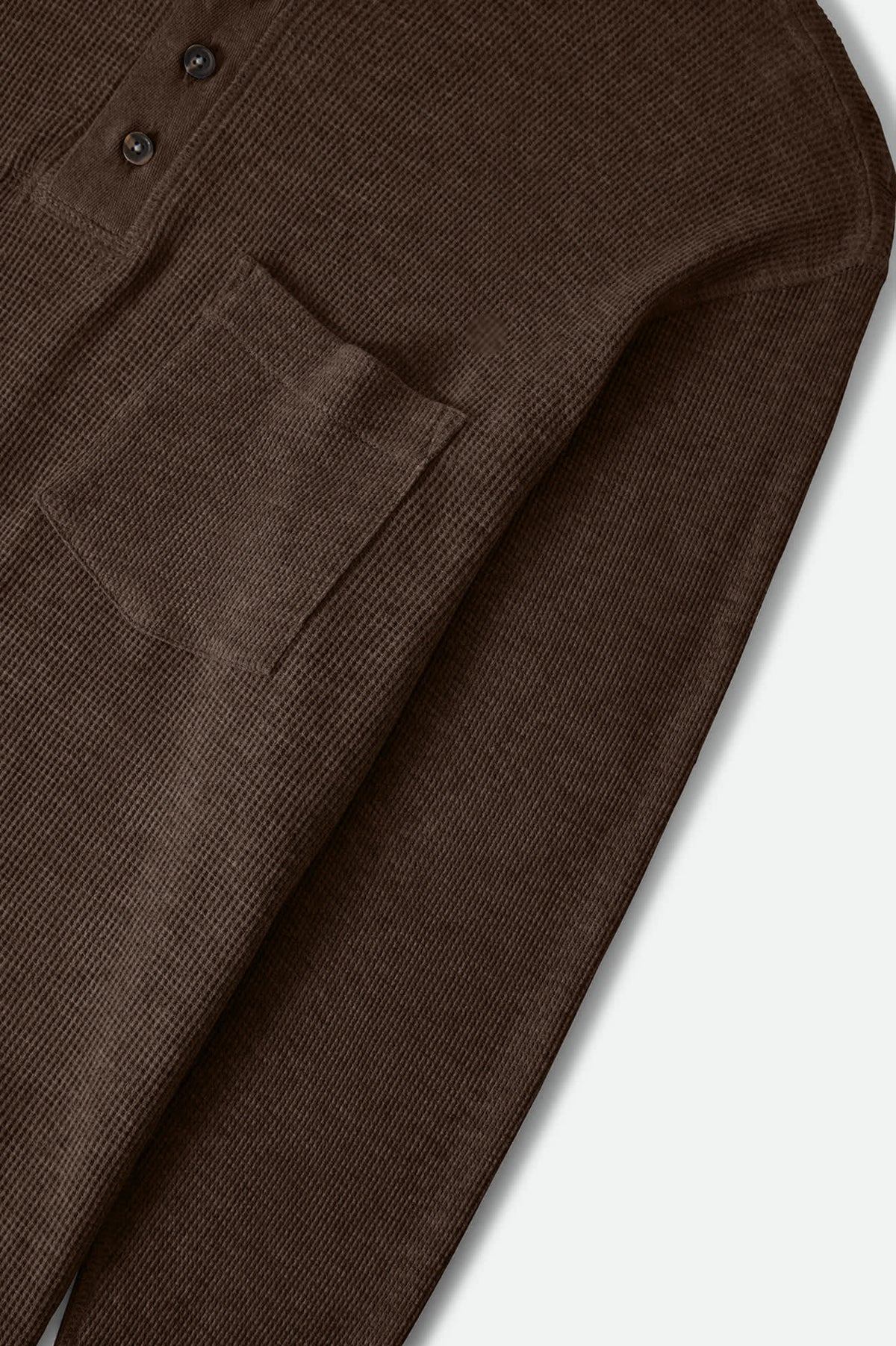Men's Baseline Waffle Knit Top in the color Walnut Brown - Additional Laydown image