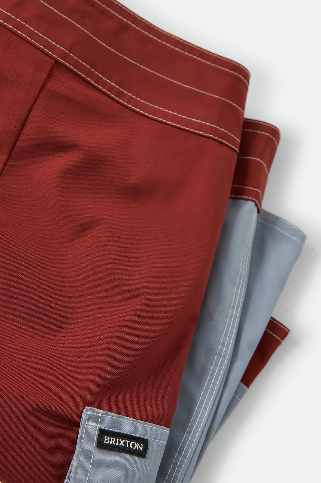 Men's Classic Trunk 17" in the color Dark Brick/Dusty Blue - Additional Laydown image