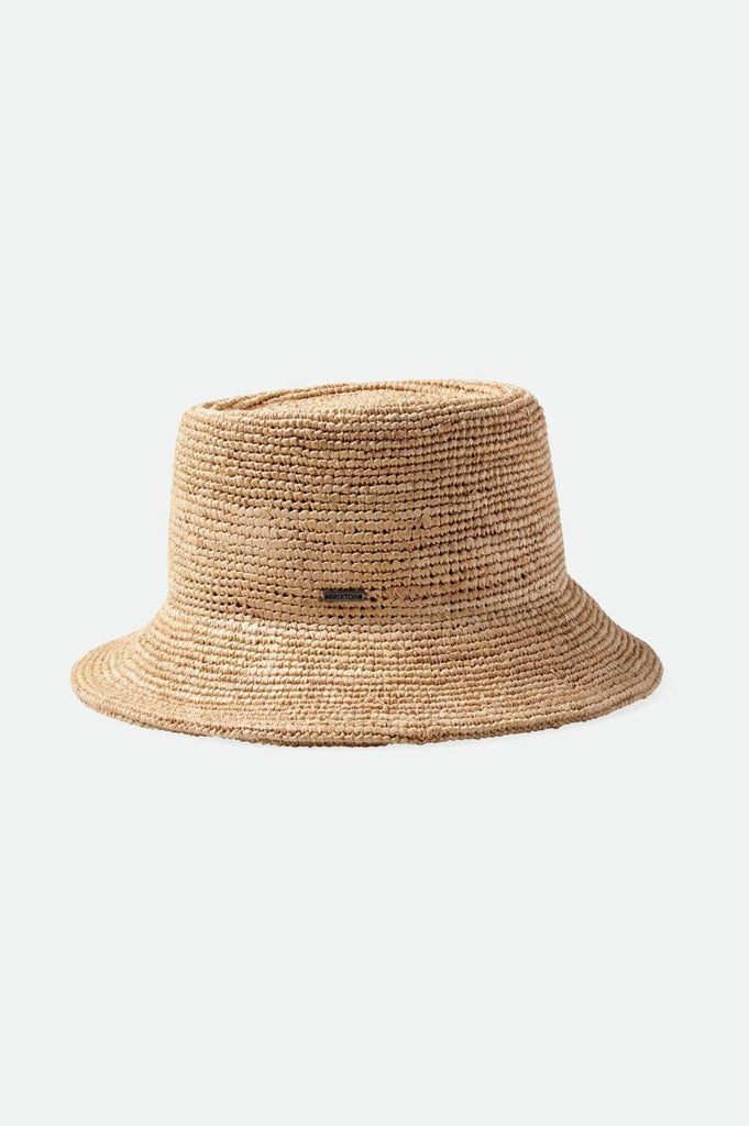 Brixton Ellee Straw Packable Bucket Hat - Tan