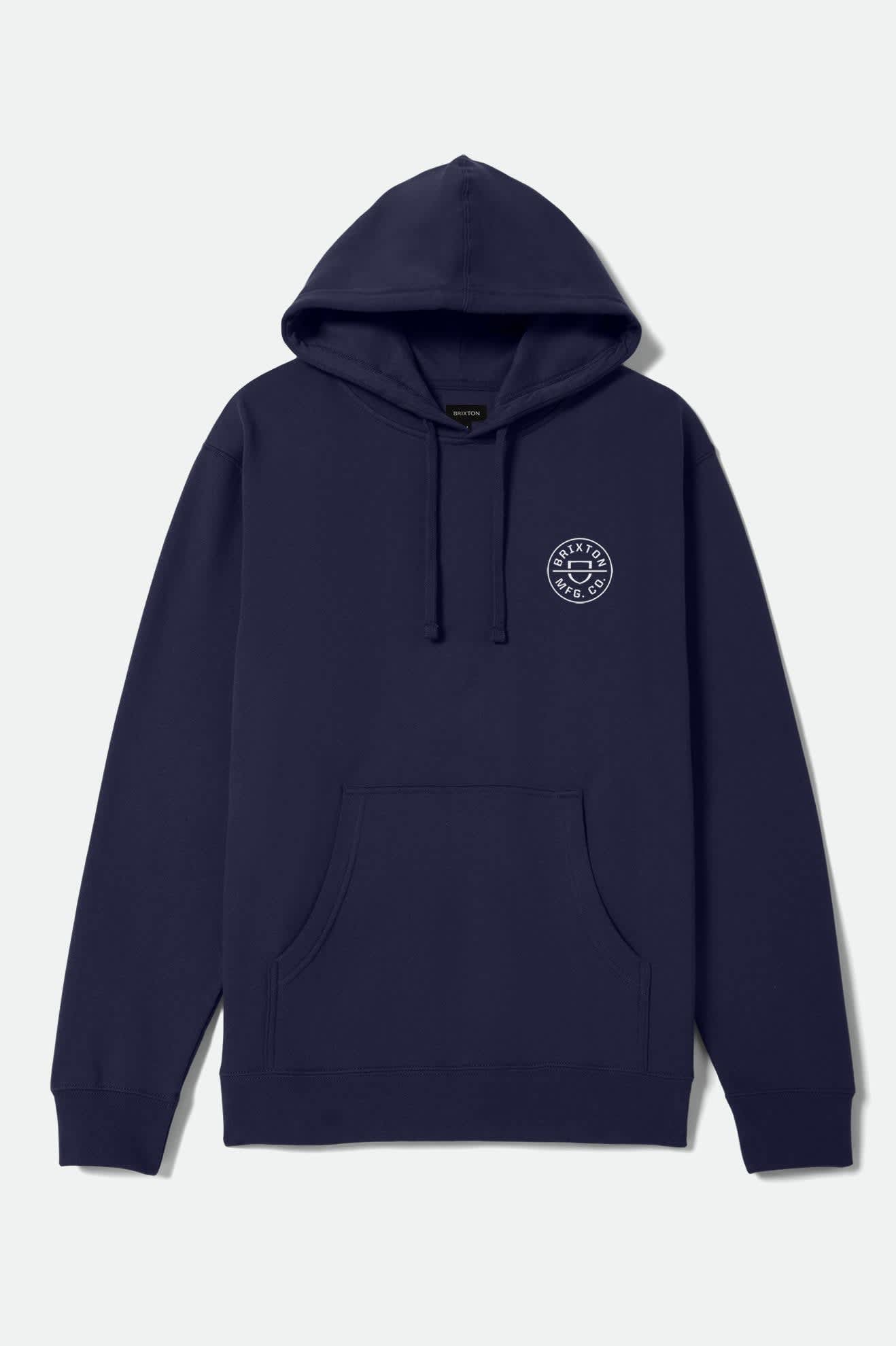Men's Crest Hoodie in the color Classic Navy/White - Front Product View