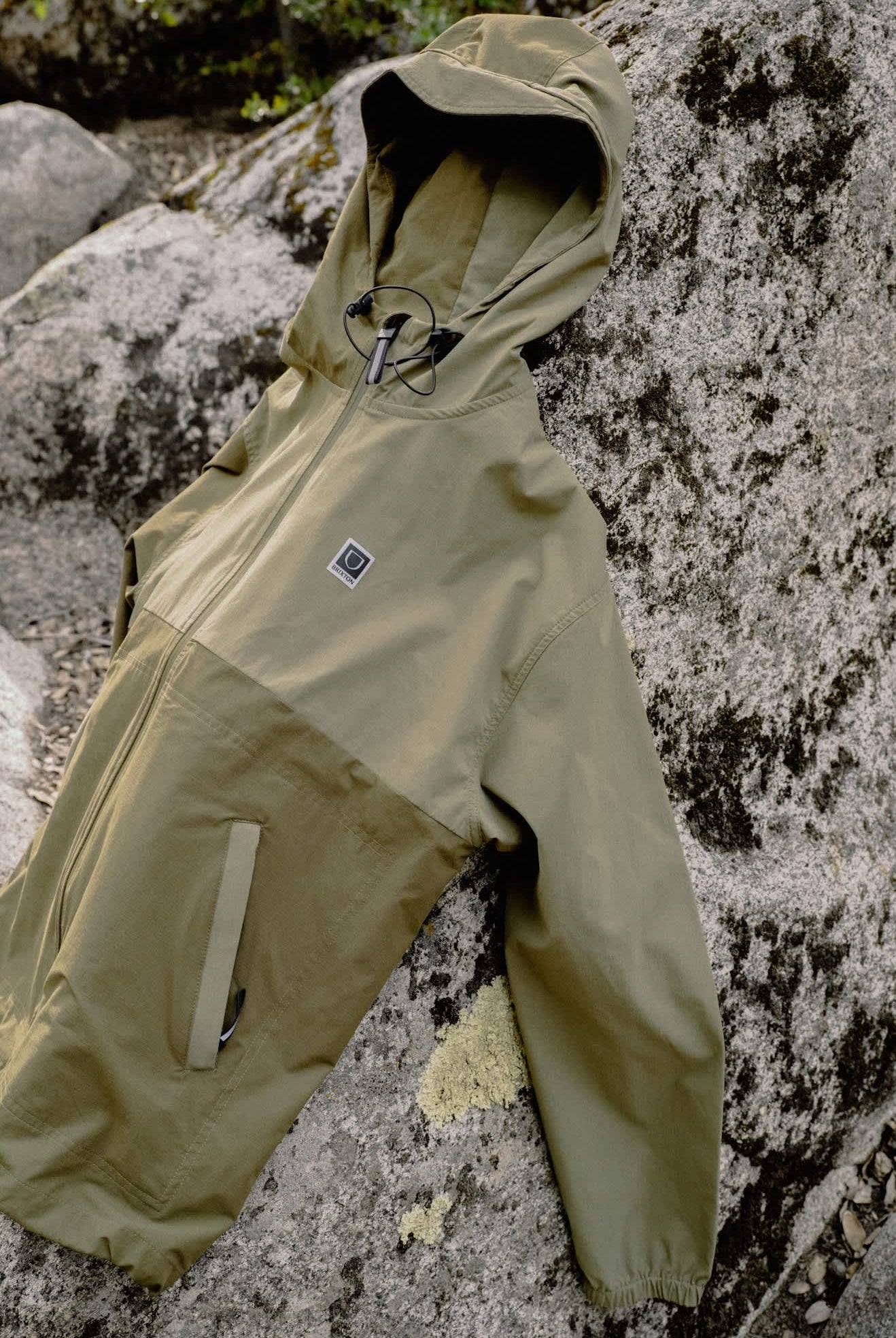 Men's Journey Zip Jacket in the color Dark Olive/Olive Surplus - Additional Laydown image