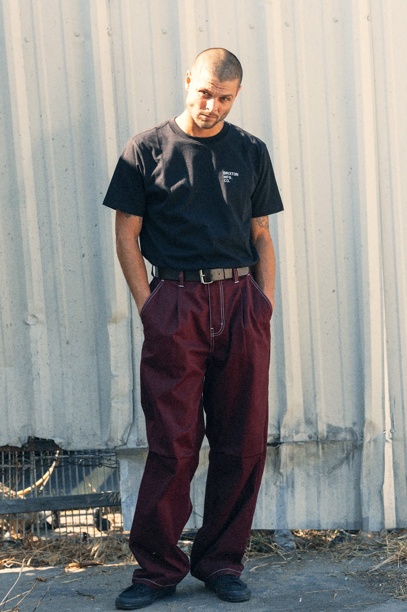 Men's Union Baggy Pant in the color Port - Men's Lifestyle image