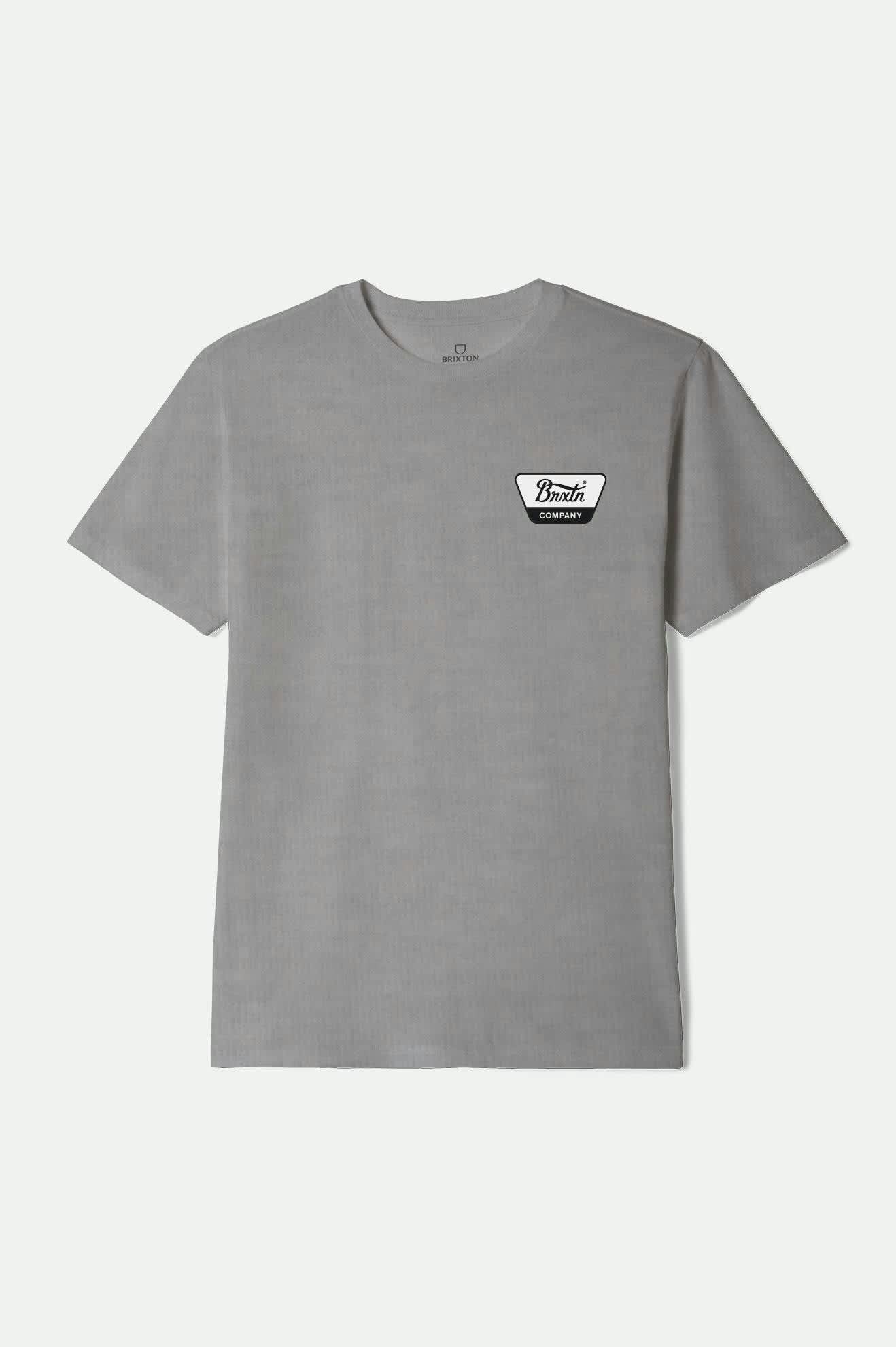 Men's Linwood S/S Standard T-Shirt in the color Heather Grey/Black/White - Front Product View