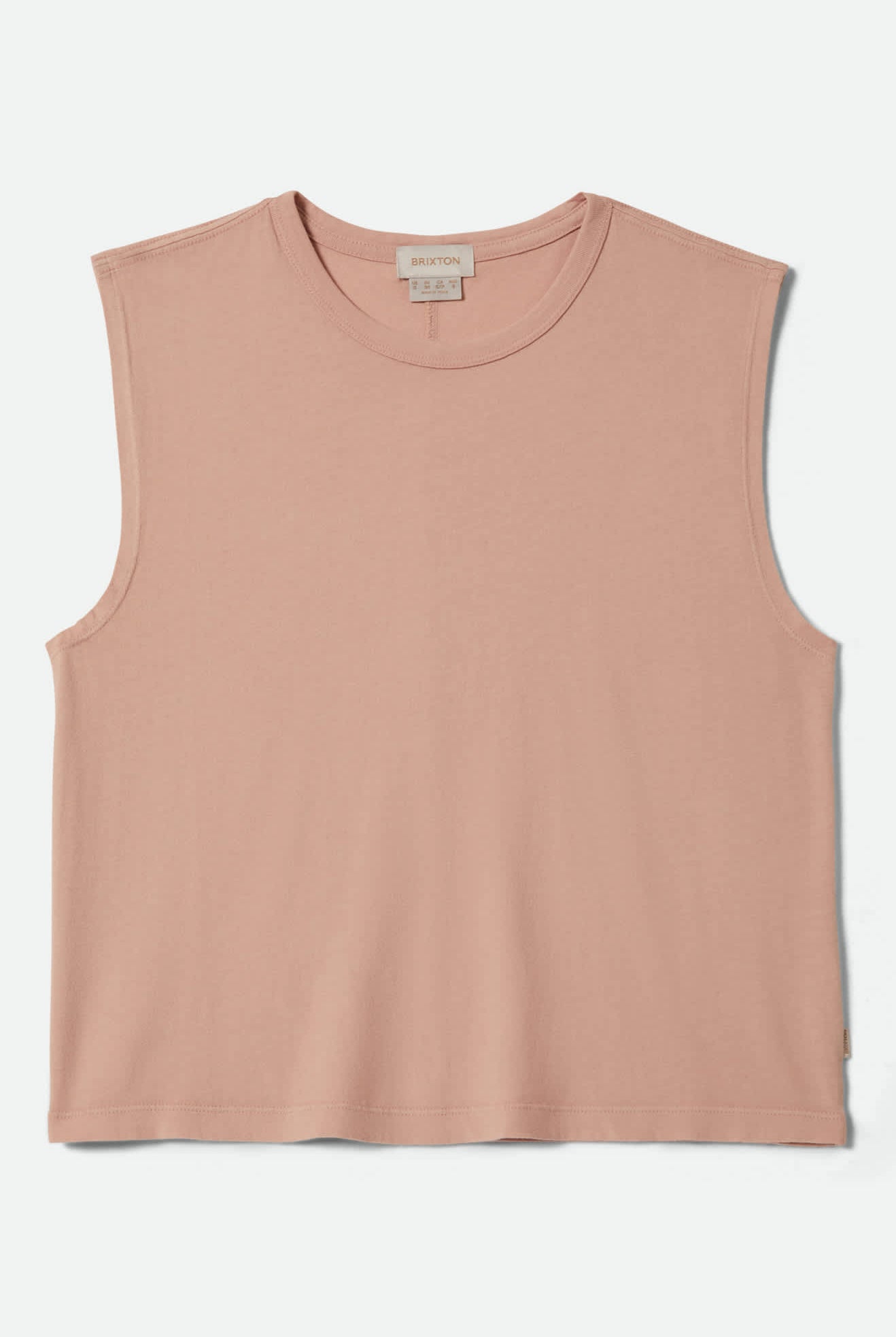 Women's Carefree Organic Garment Dye Muscle Tank in the color Silver Pink - Front Product View