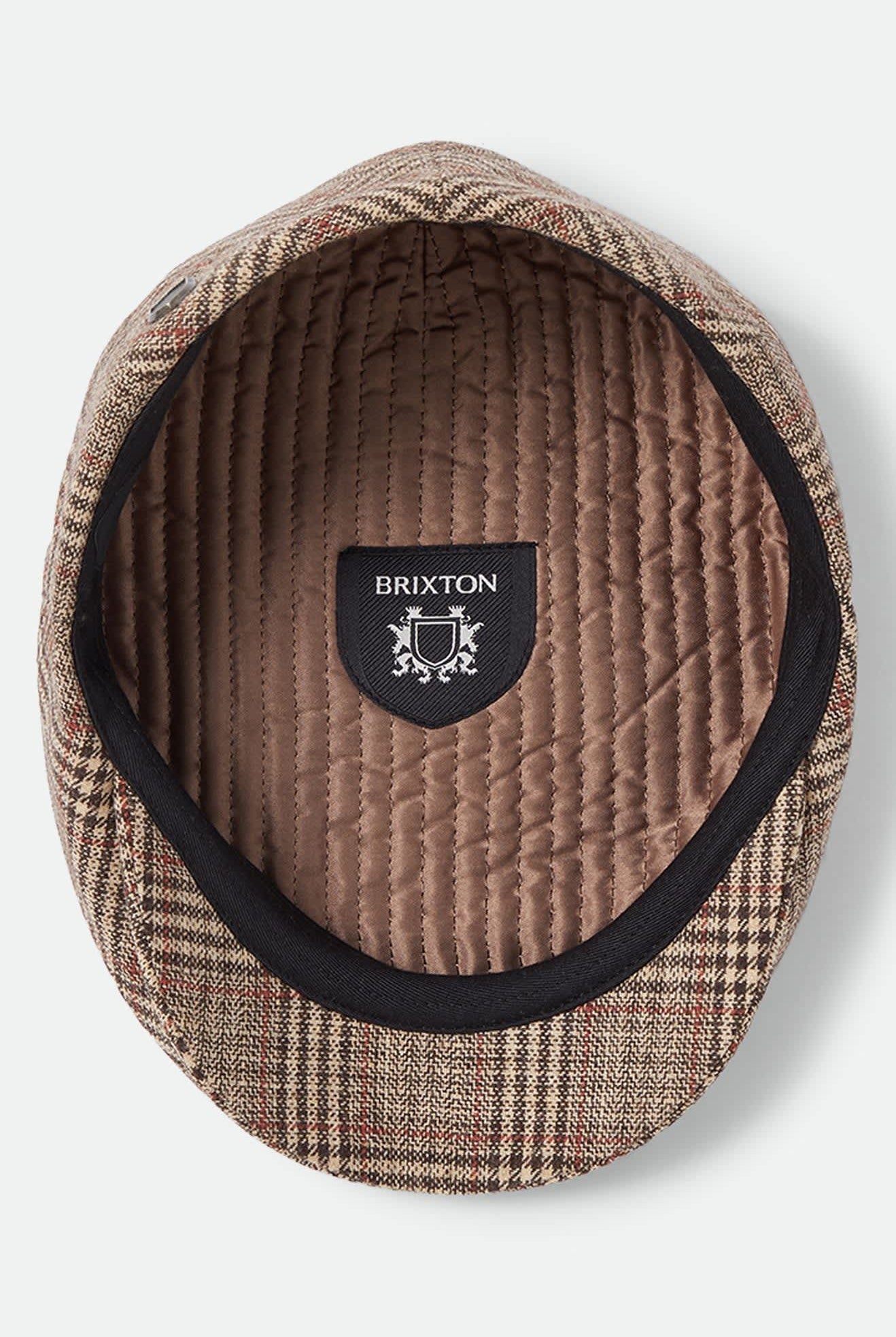 Unisex Hooligan Flat Cap in the color Brown/Tan/Red Plaid - Additional Laydown image