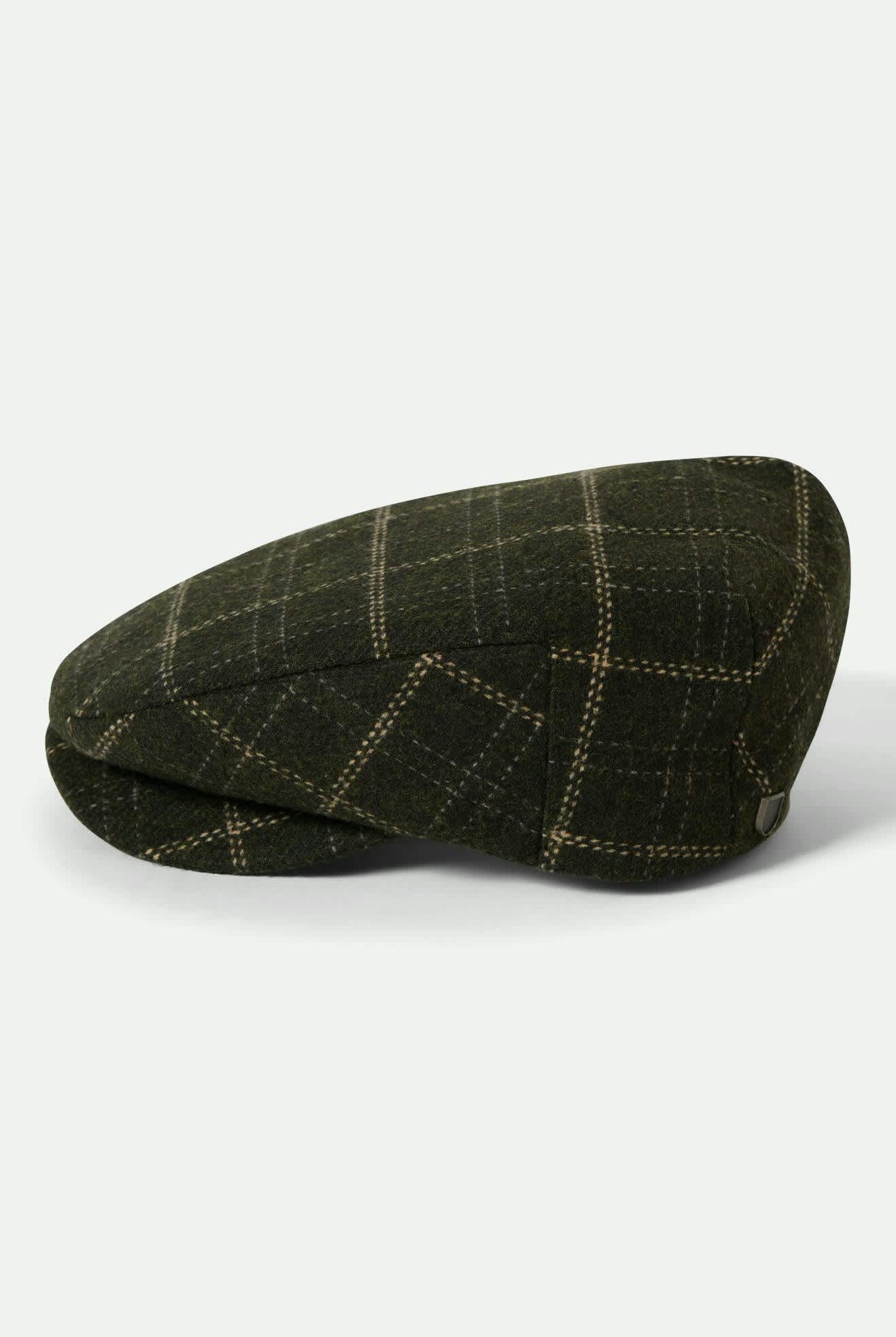 Unisex Barrel Flat Cap in the color Moss/Sand - Additional Laydown image