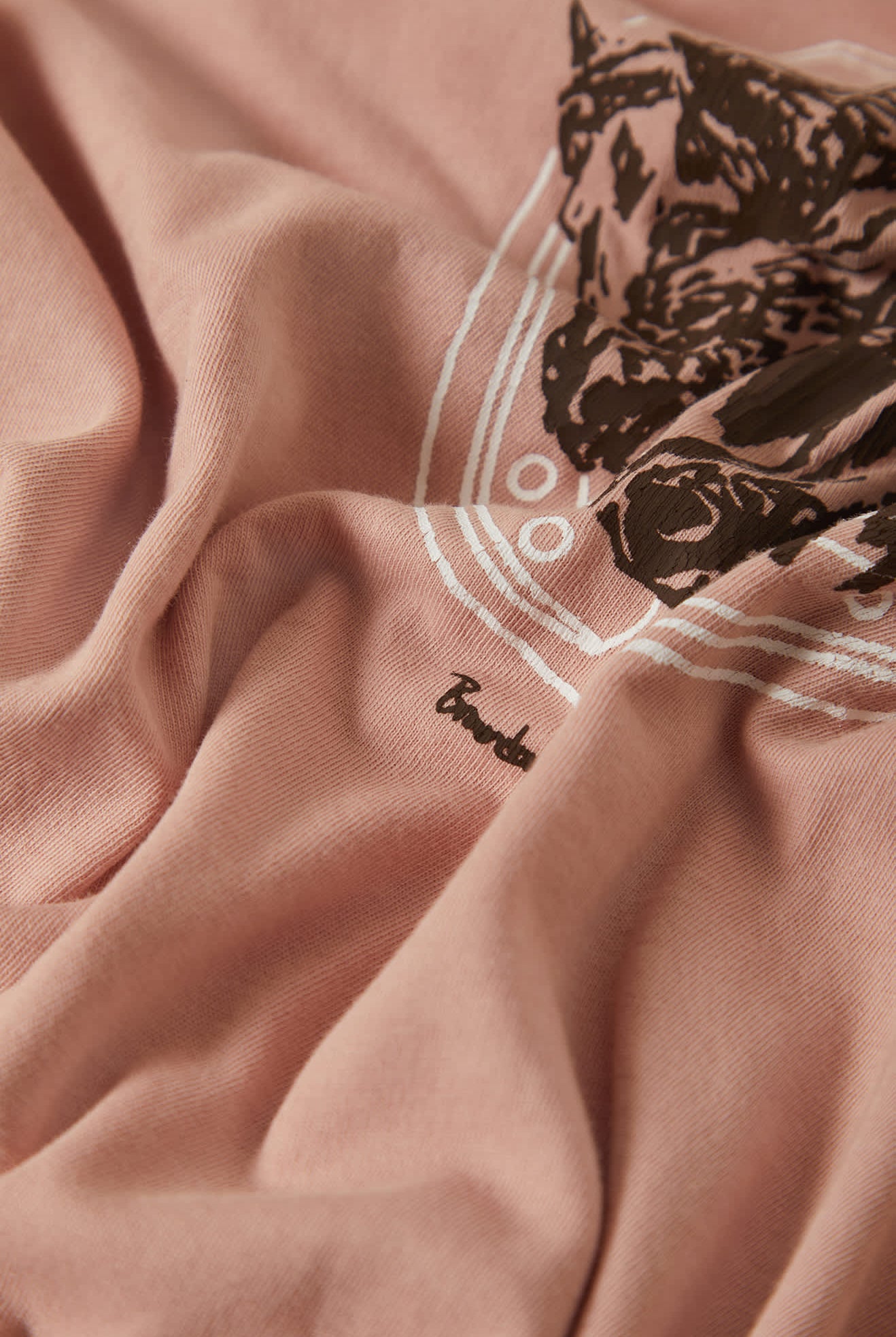 Women's Pony Club Slim Crew T-Shirt in the color Silver Pink - Additional Laydown image