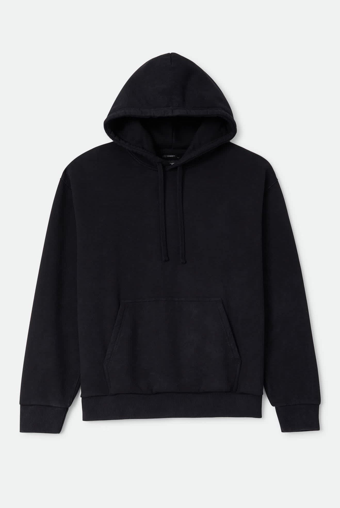 Men's Brixton Baseline Hood Fleece in the color Black - Front Product View
