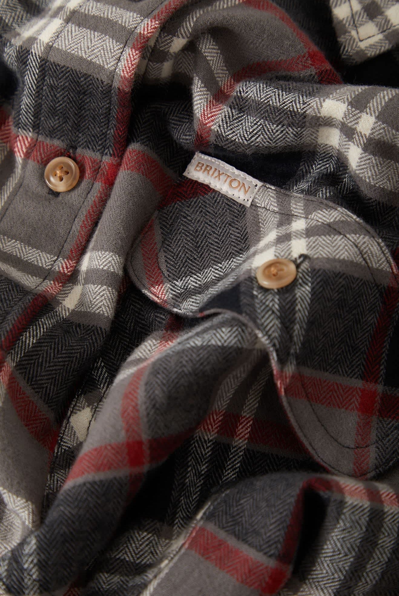 Women's Bowery Crop Women's Overshirt in the color Washed Black Plaid - Additional Laydown image
