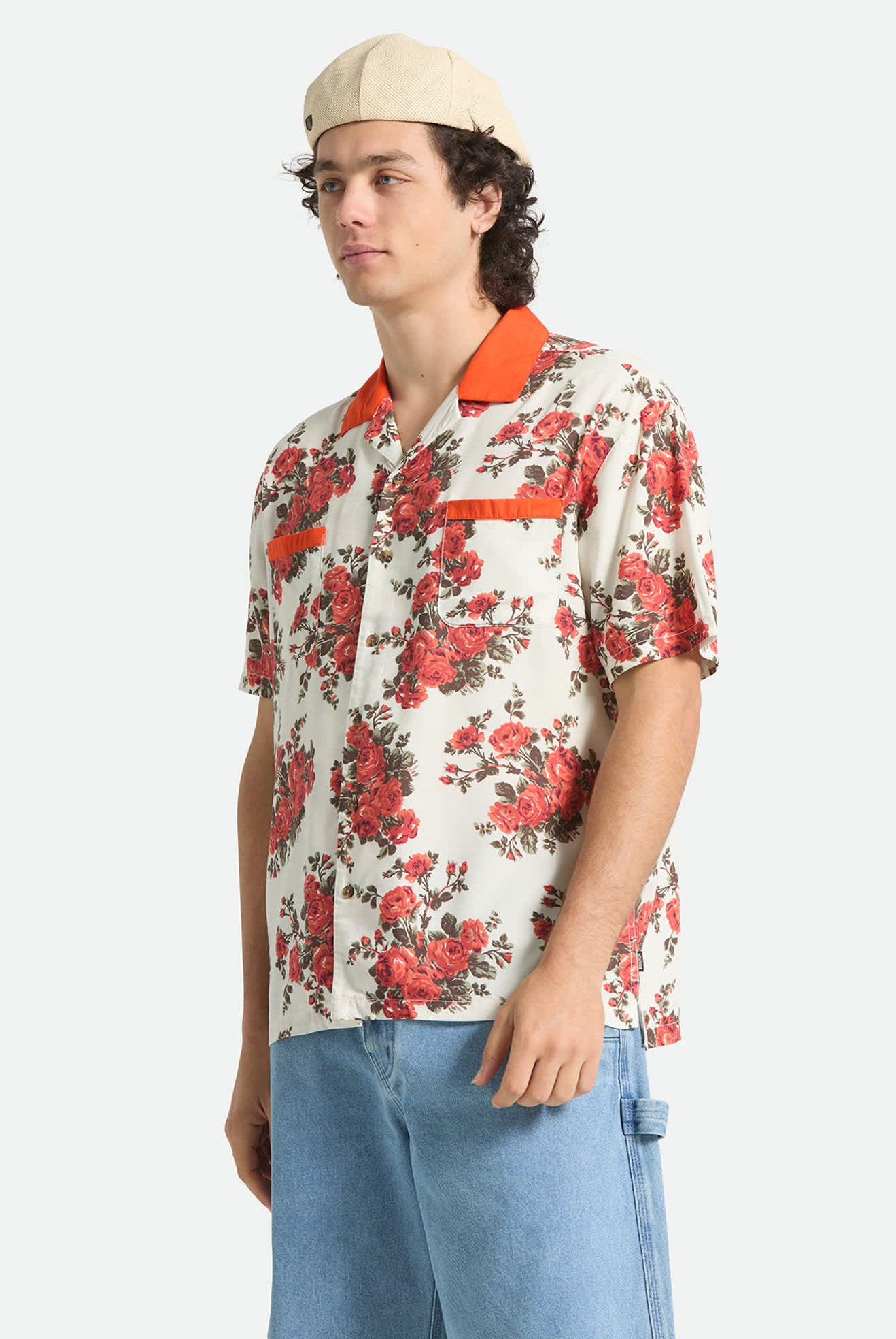 Men's Lafayette Short Sleeve Shirt in the color Rose Bud - Men's Side View