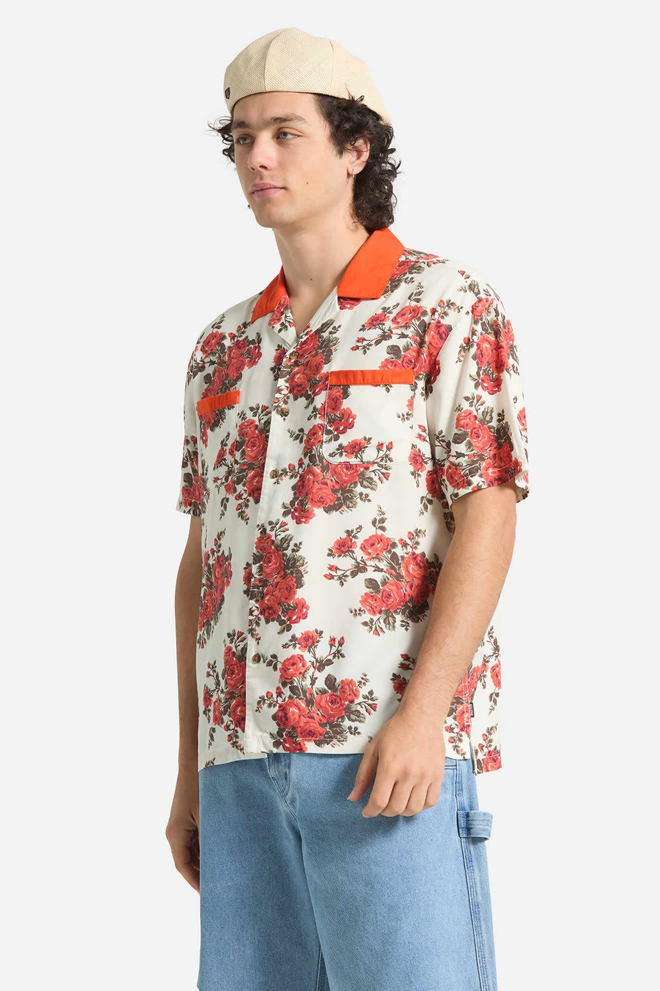 Men's Lafayette Short Sleeve Shirt in the color Rose Bud - Men's Side View