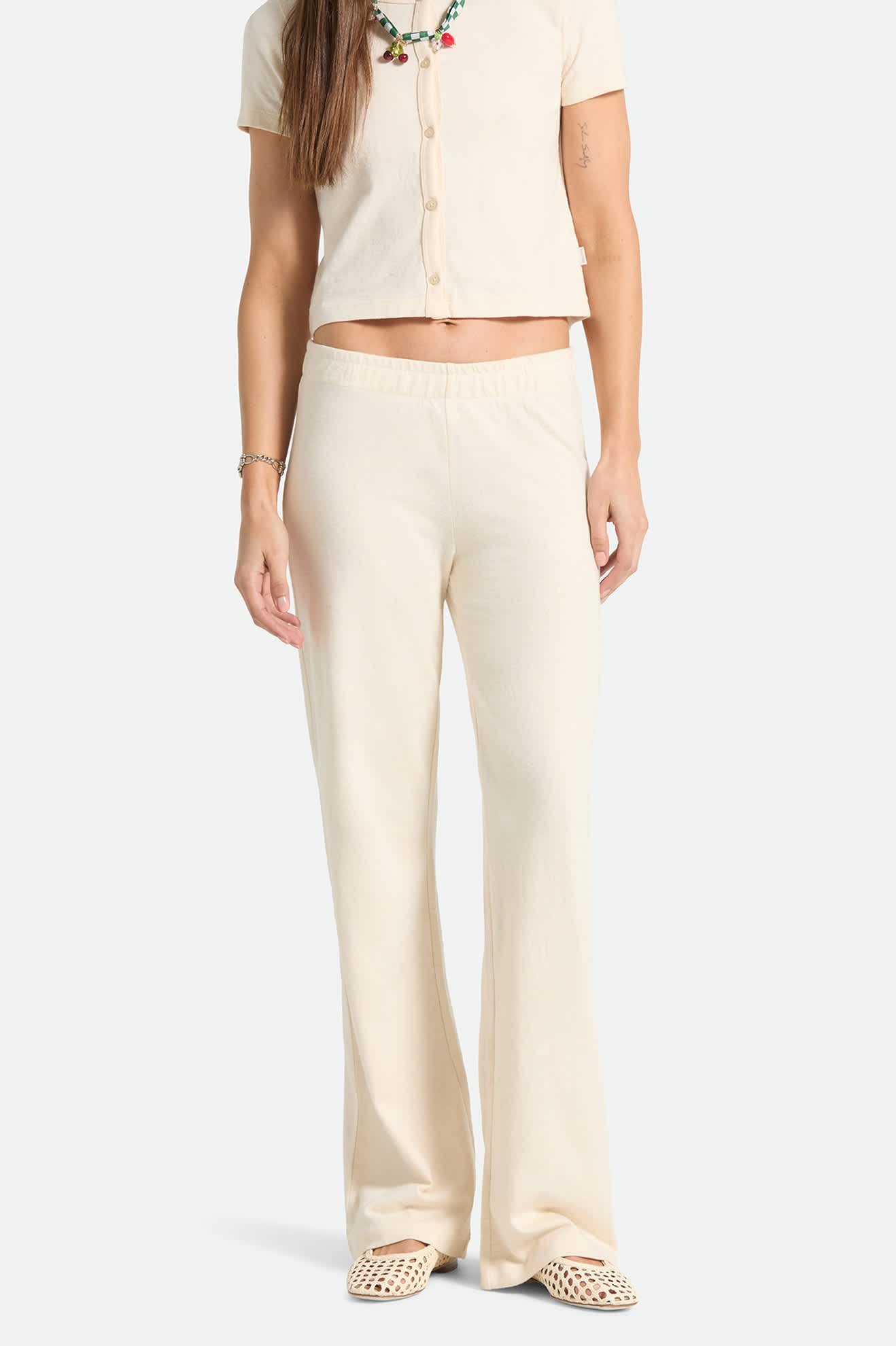 Women's Siesta Knit Pant in the color Whitecap - Women's Front View