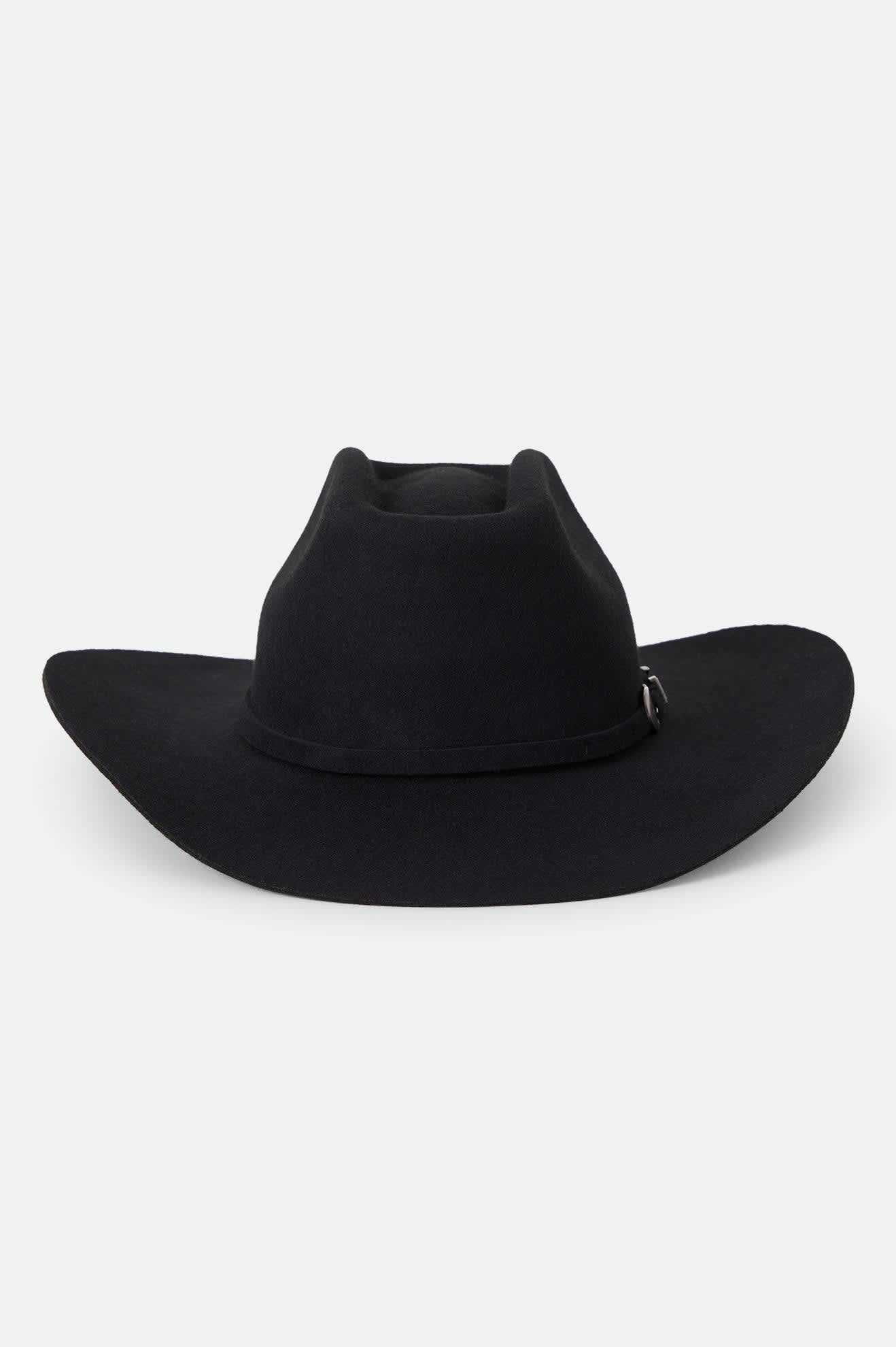 Unisex Prescott Brick Top Cowboy Hat in the color Black - Additional Laydown image