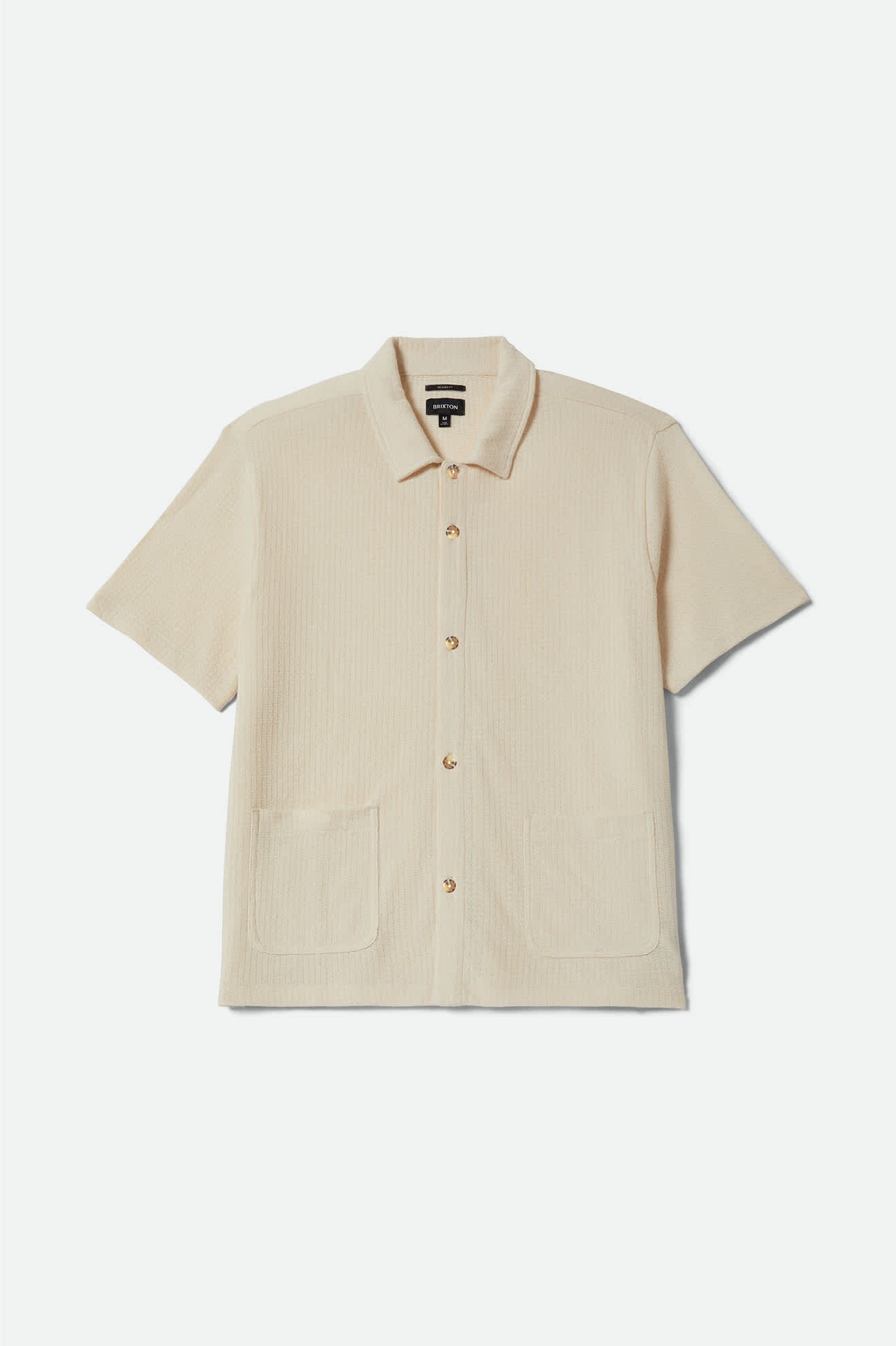 Men's Poolside Short Sleeve Shirt in the color Off White - Front Product View