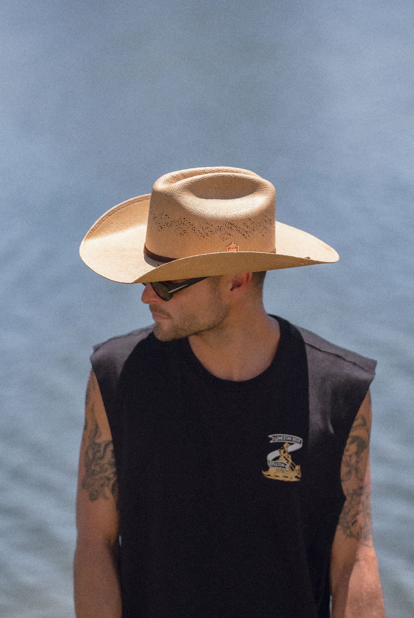 Unisex Lone Star Straw Cowboy Hat in the color Texas Gold - Men's Lifestyle image