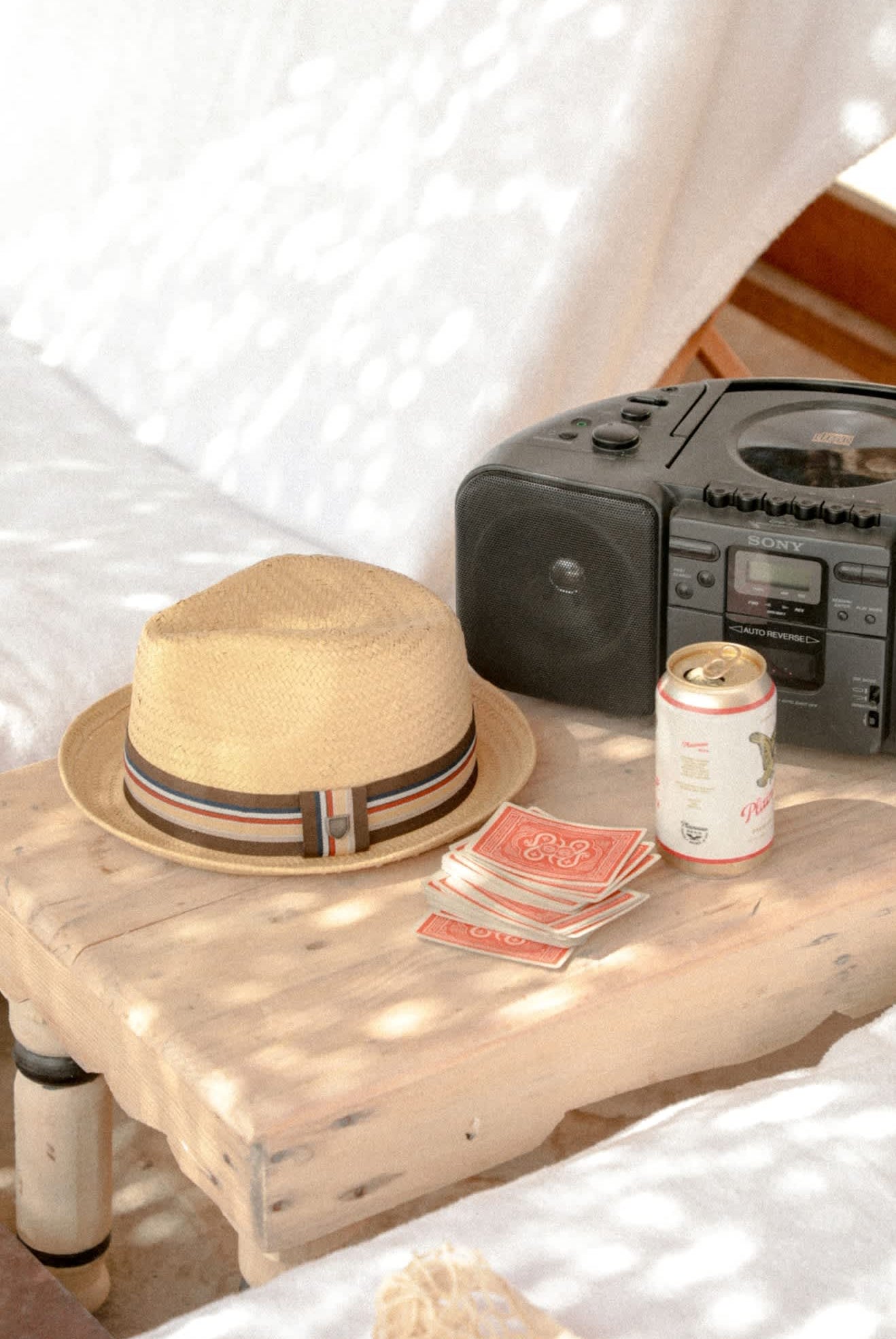 Unisex Castor Fedora in the color Tan - Additional Laydown image