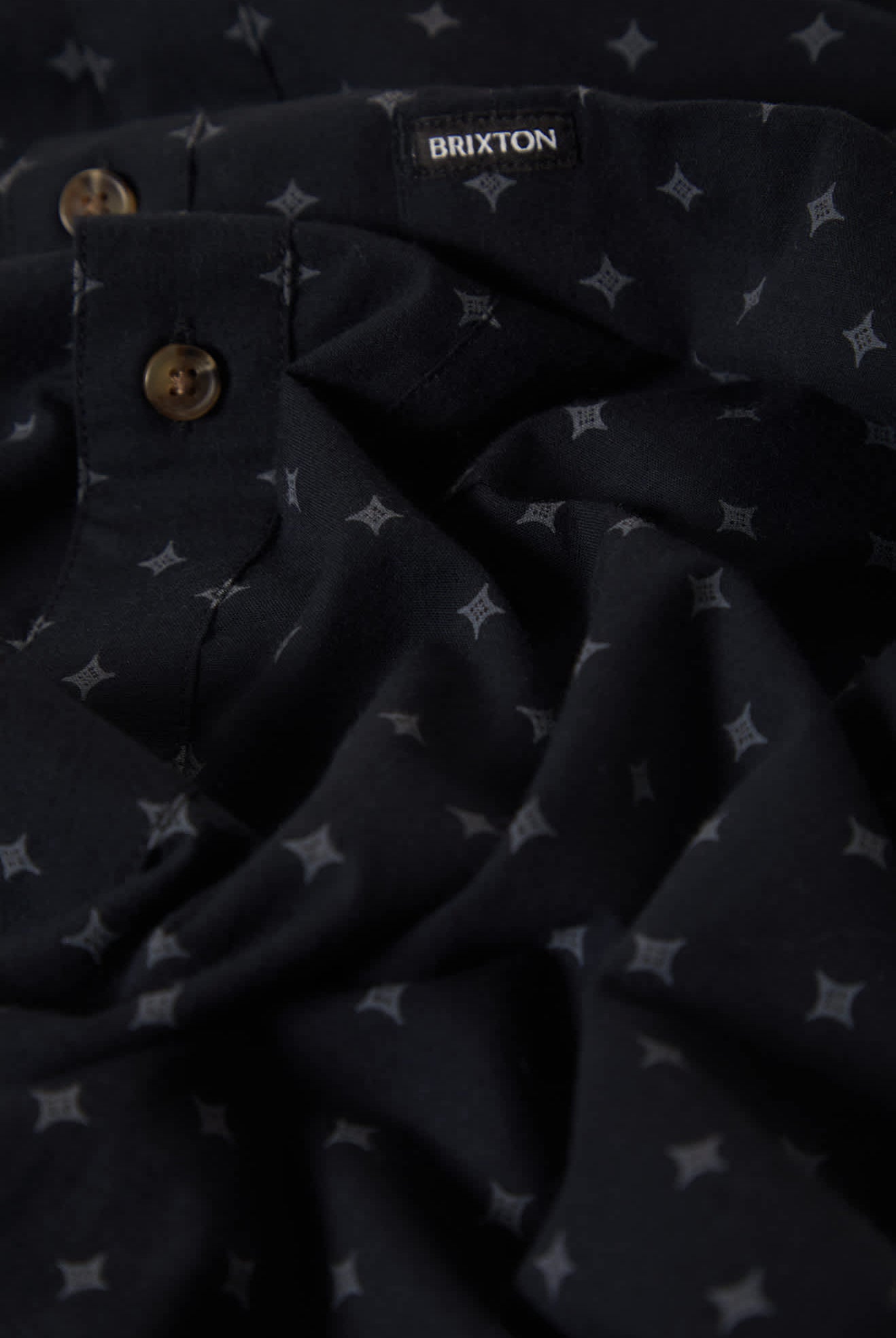 Men's Charter Print Short Sleeve Shirt in the color Future Grey Diamond Tile - Additional Laydown image