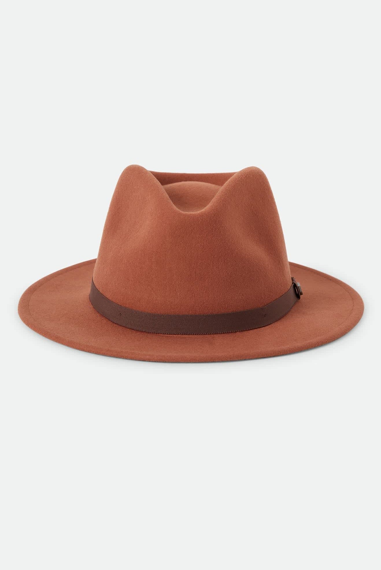 Unisex Messer Packable Fedora in the color Caramel/Walnut Brown - Additional Laydown image
