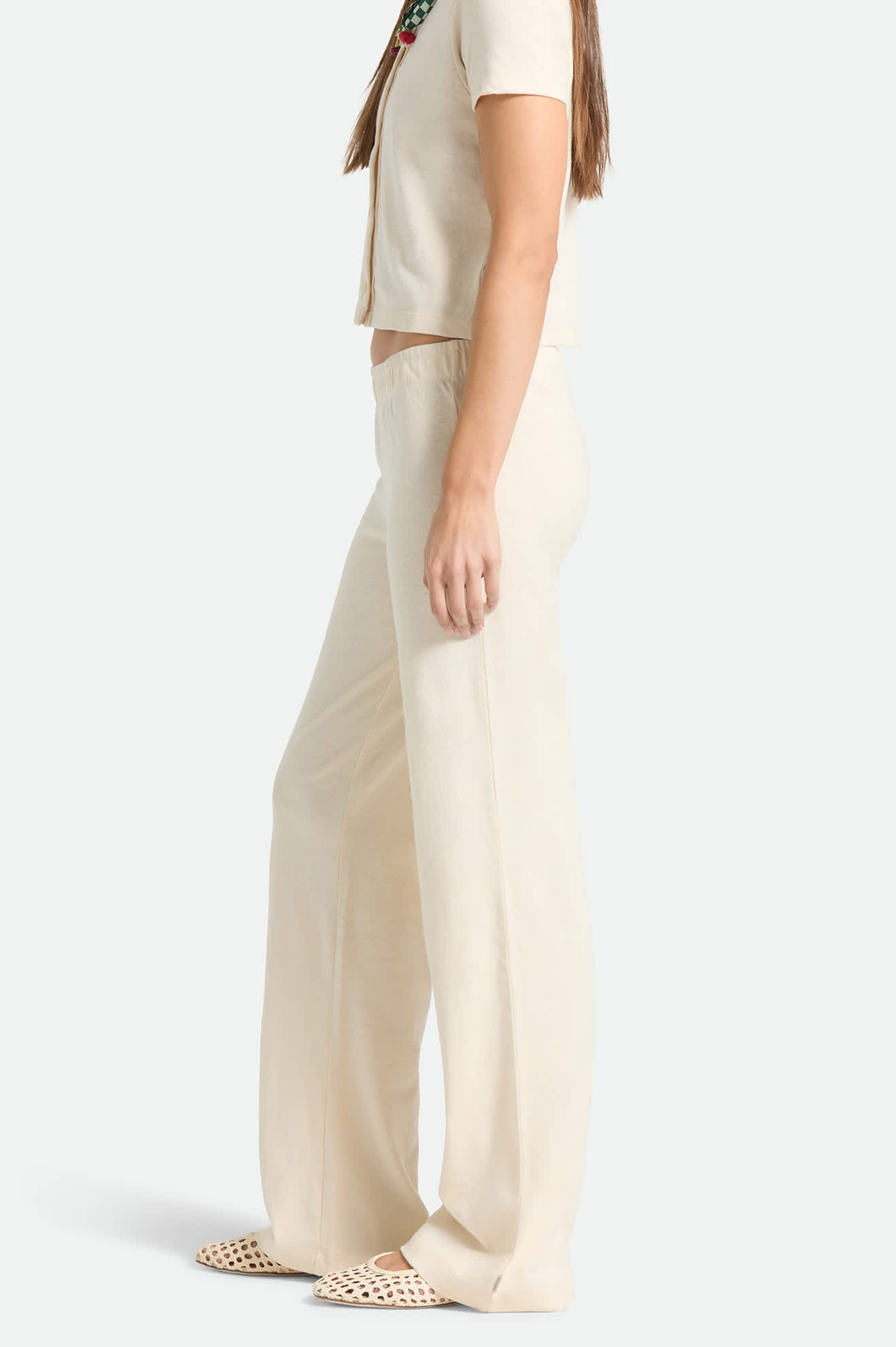 Women's Siesta Knit Pant in the color Whitecap - Women's Side View