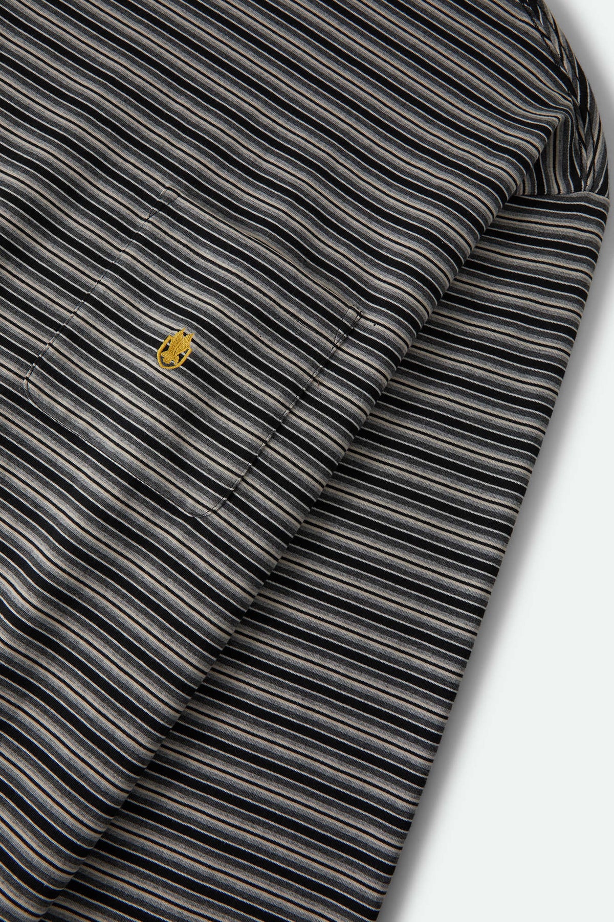 Men's Century Knit Top in the color Heather Grey Stripe - Additional Laydown image
