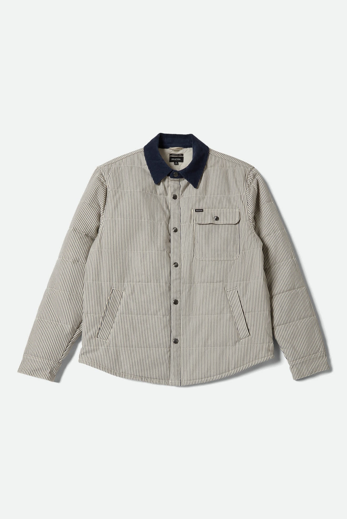 Men's Cass Jacket in the color Whitecap/Mood Indigo Hickory S - Front Product View