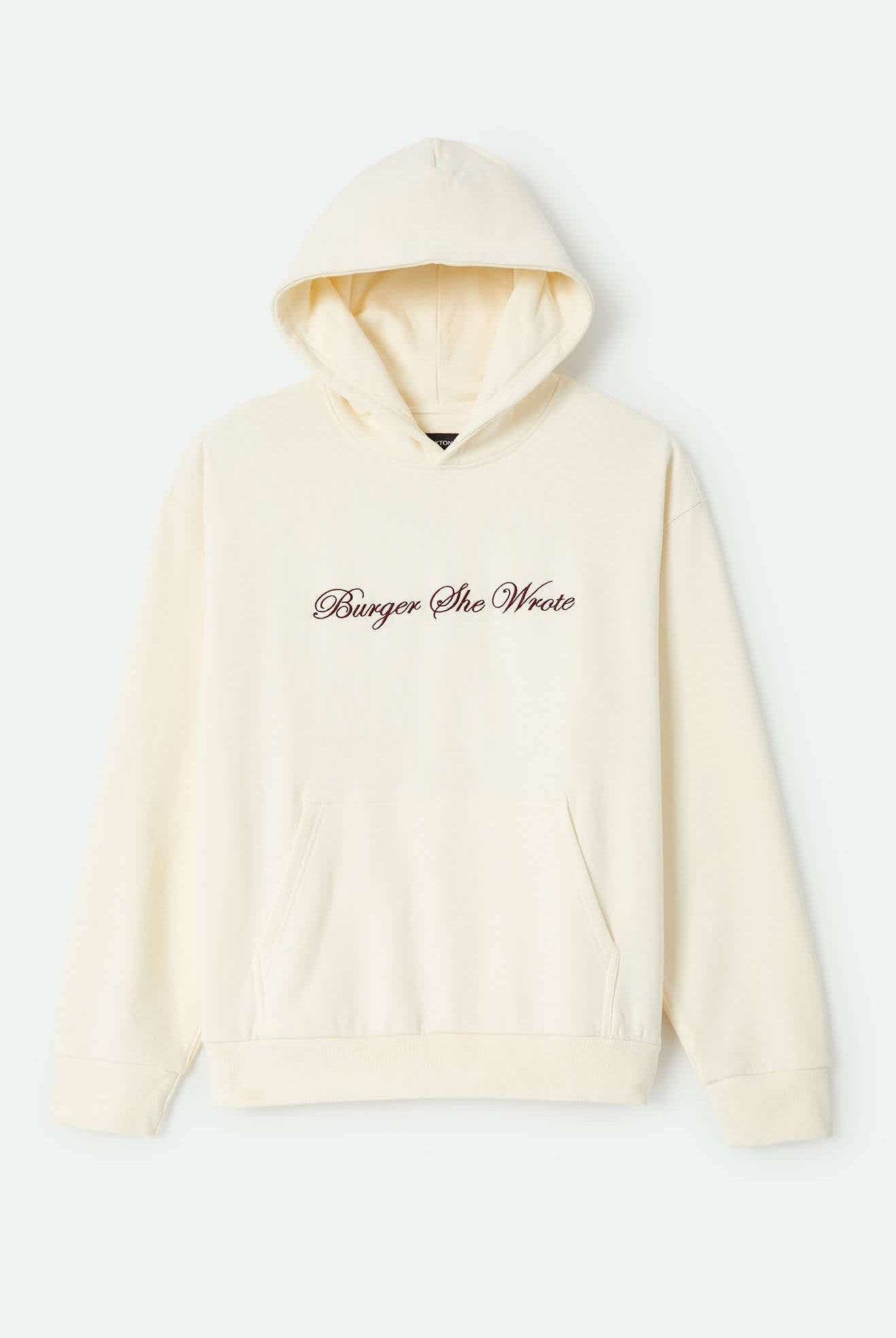 Men's Burger She Wrote Hood in the color Natural - Front Product View