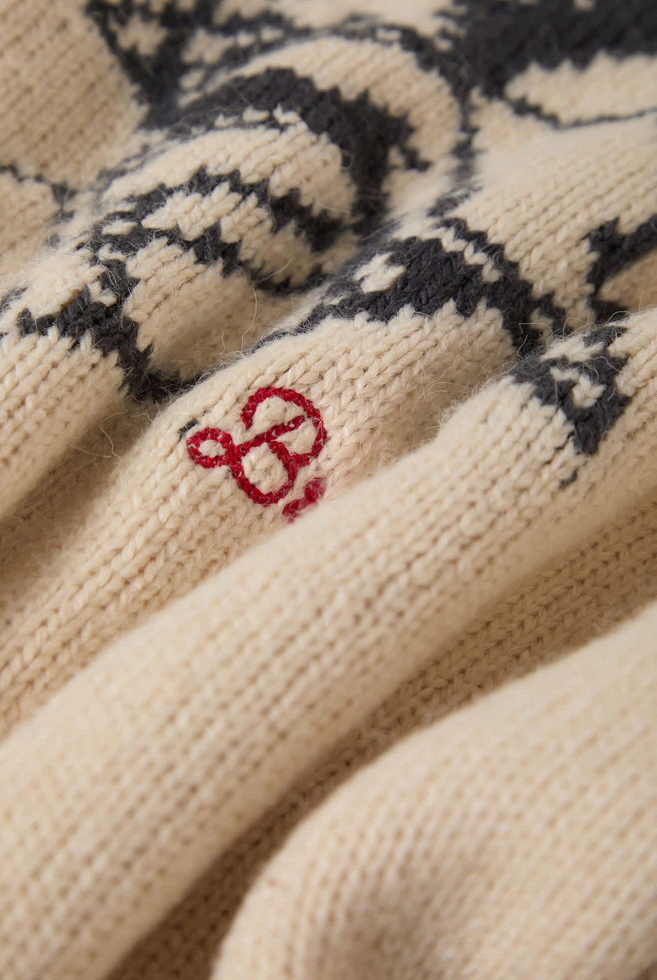 Women's Brixton Ranching Club Crew Sweater in the color Whitecap - Additional Laydown image