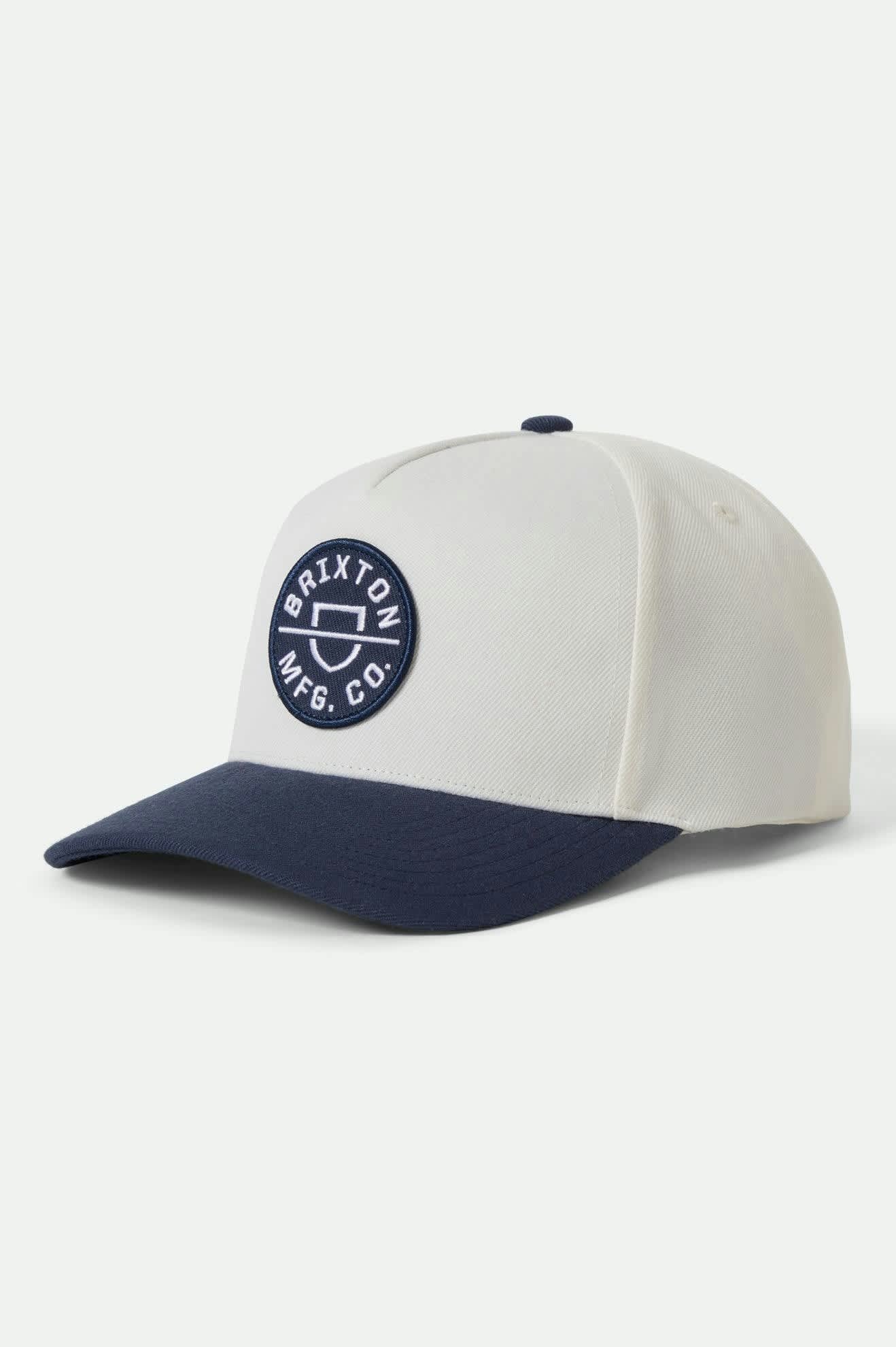 Unisex Crest Netplus Snapback in the color Mood Indigo/Off White - Front Product View