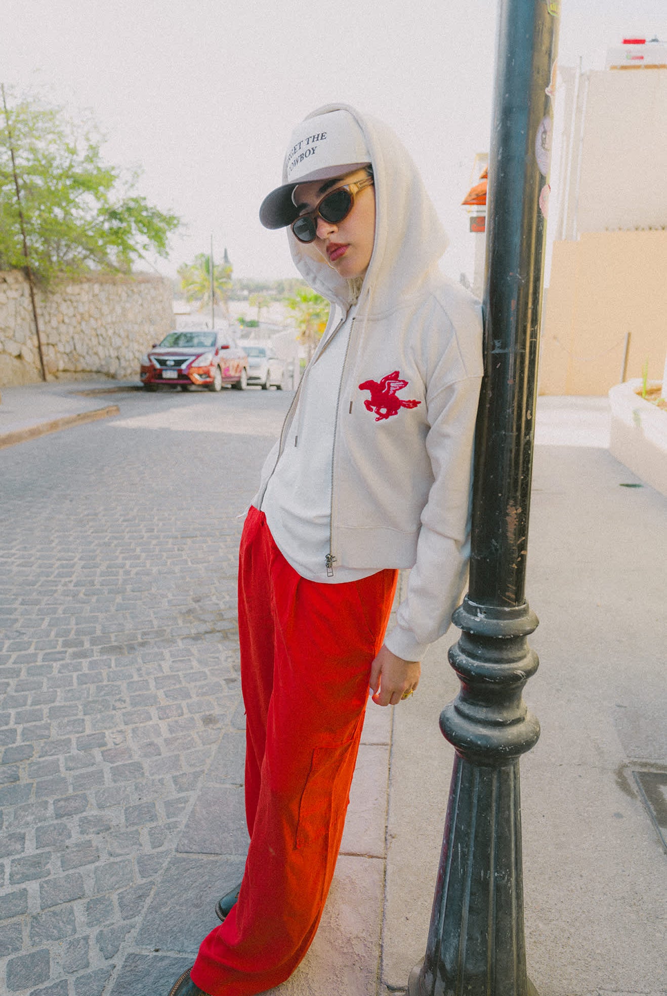 Women's The Mercer Wide Leg Trouser Pant in the color Washed Adrenaline Rush - Men's Lifestyle image