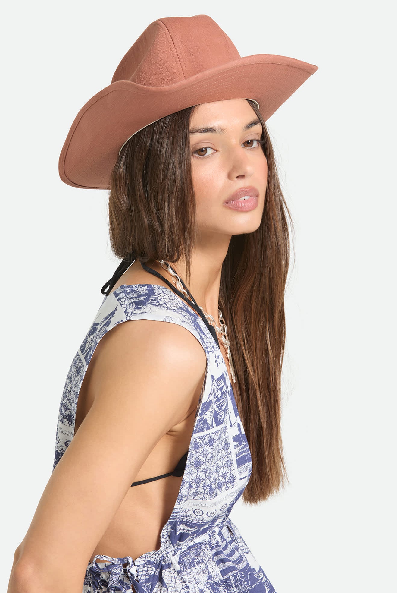 Women's Odessa Cowboy Hat in the color Italian Clay - Women's Front View