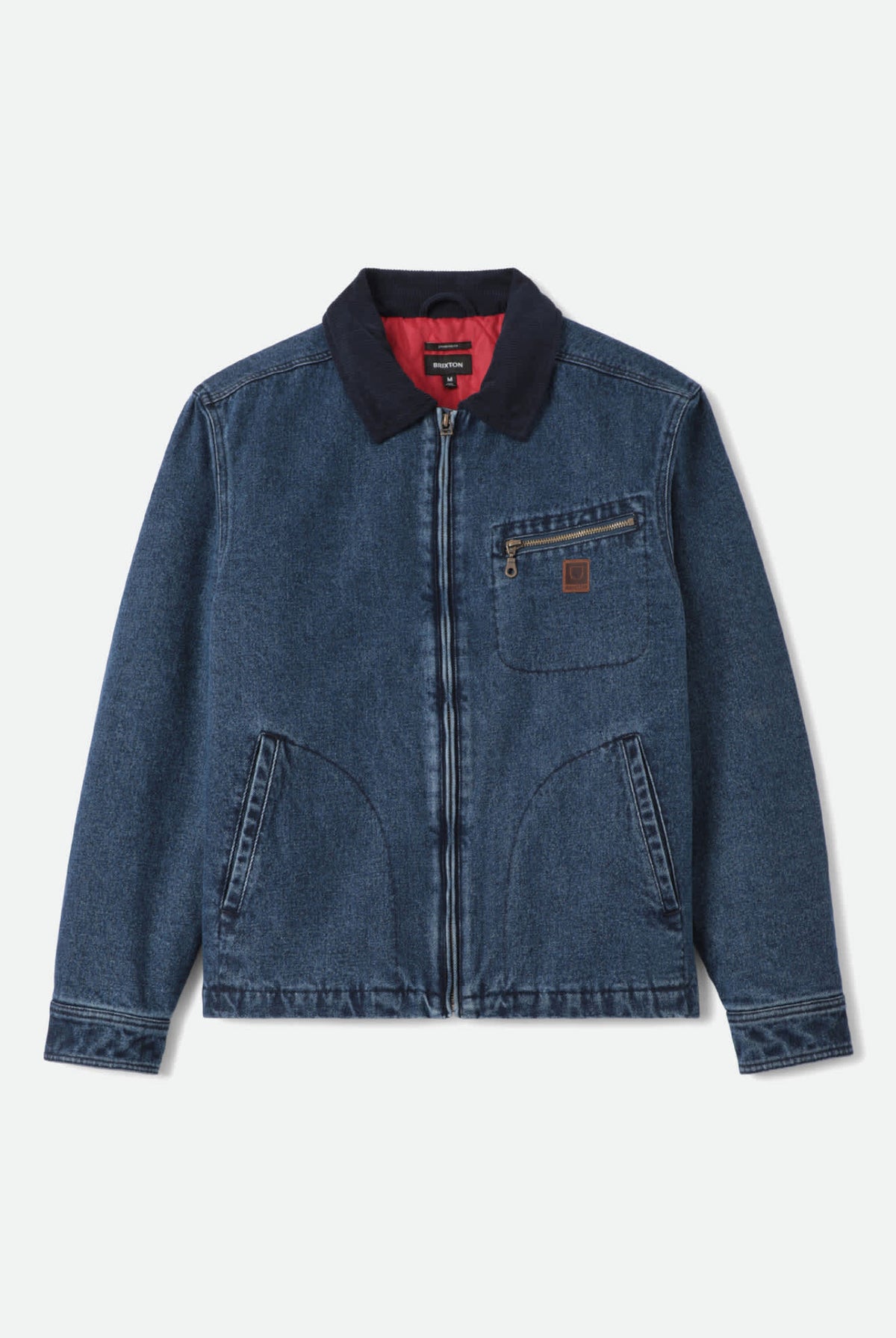 Men's Mechanic Garage Zip Lined Jacket in the color Rinse Denim - Front Product View