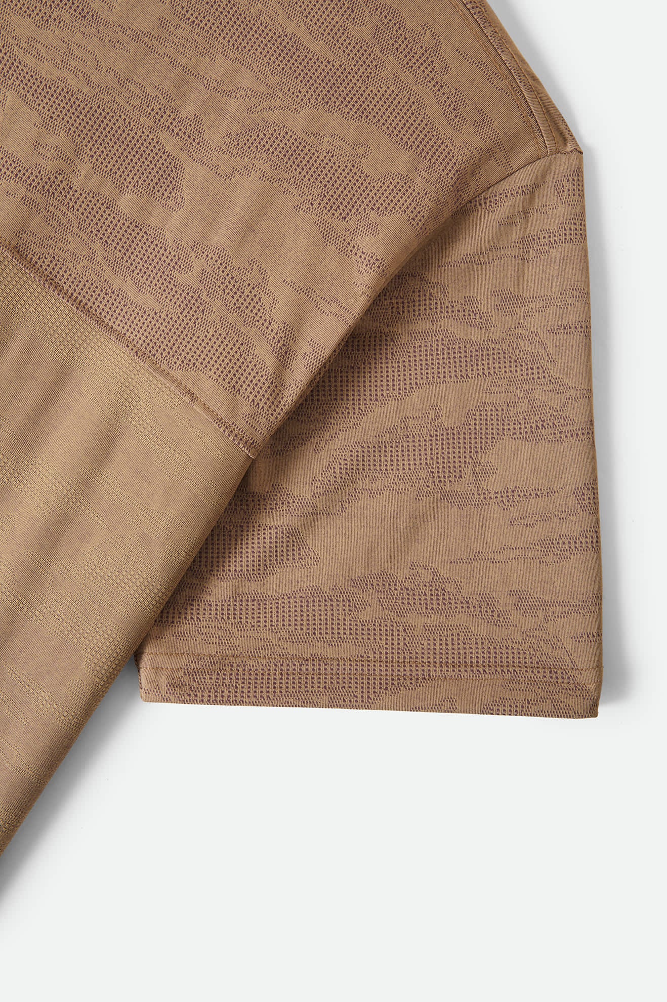 Men's Journey Short Sleeve Henley in the color Desert Tiger Camo - Additional Laydown image