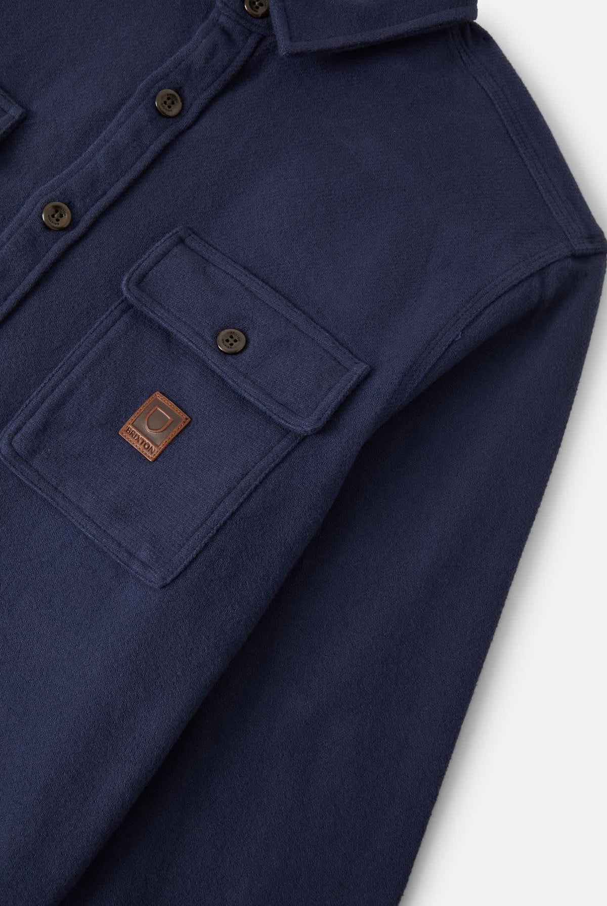 Men's Bowery Heavyweight Flannel in the color Washed Navy - Additional Laydown image