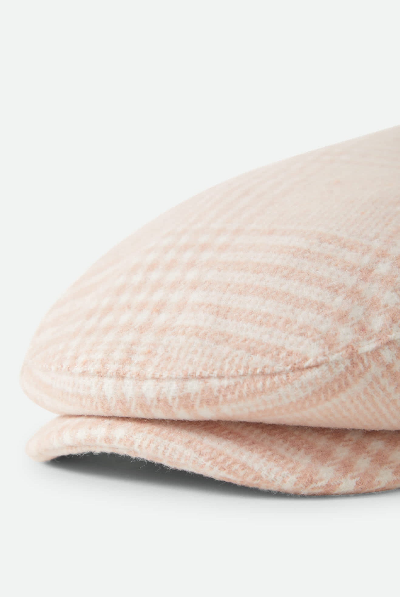 Women's Hooligan Lightweight Flat Cap in the color Soft Pink Houndstooth - Additional Laydown image