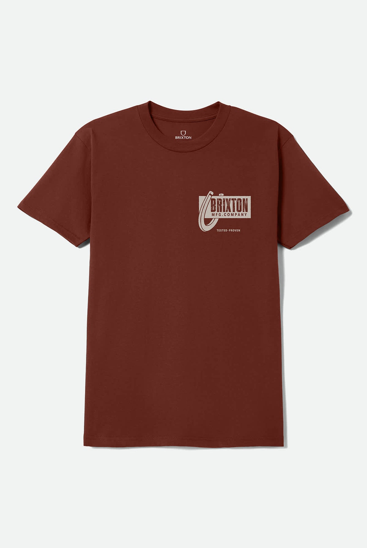 Men's Larkspur Standard T-Shirt in the color Dark Brick - Front Product View
