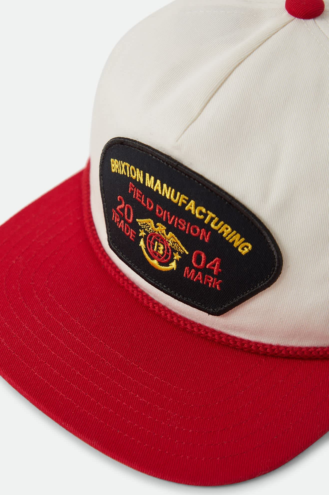 Unisex Division Netplus Snapback in the color Off White/Red - Additional Laydown image