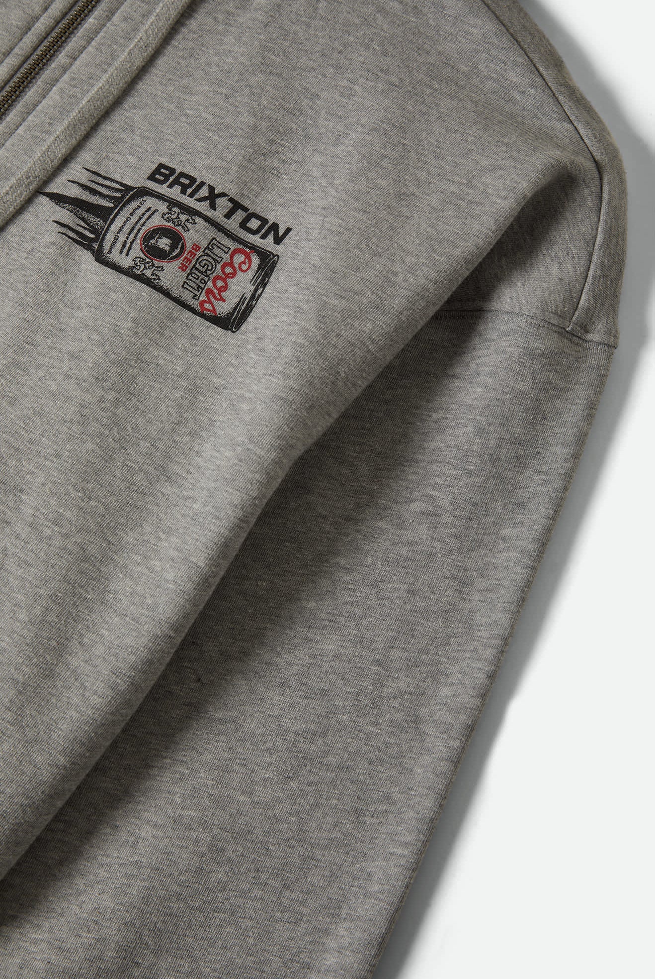 Women's Coors Light Silver Speed Hoodie in the color Heather Grey - Additional Laydown image