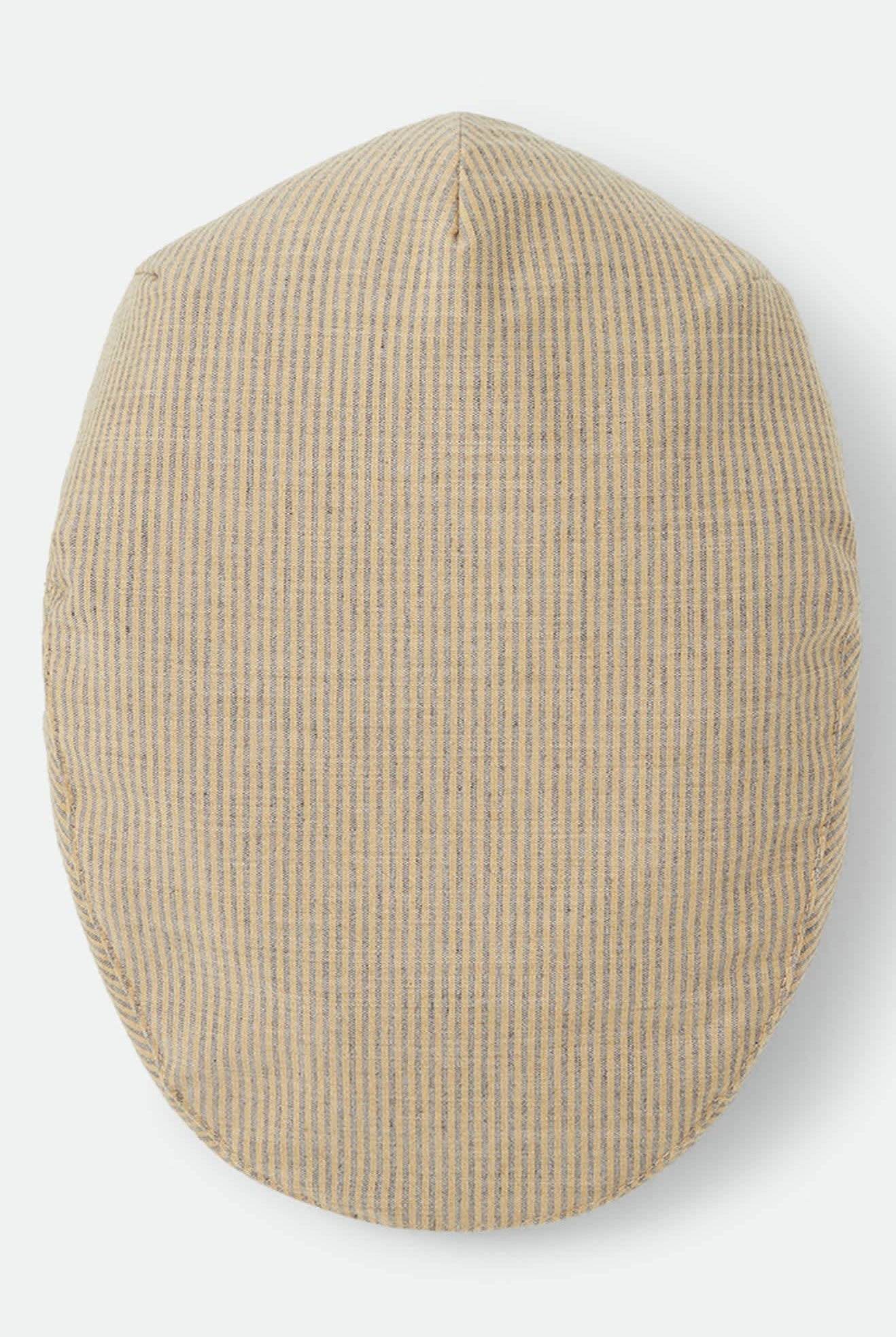 Unisex Hooligan Flat Cap in the color Khaki Stripe/Washed Black - Additional Laydown image