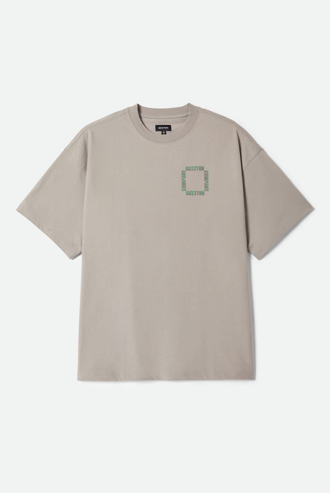Men's Ursa Short Sleeve Oversized T-Shirt in the color Pebble Stone - Front Product View