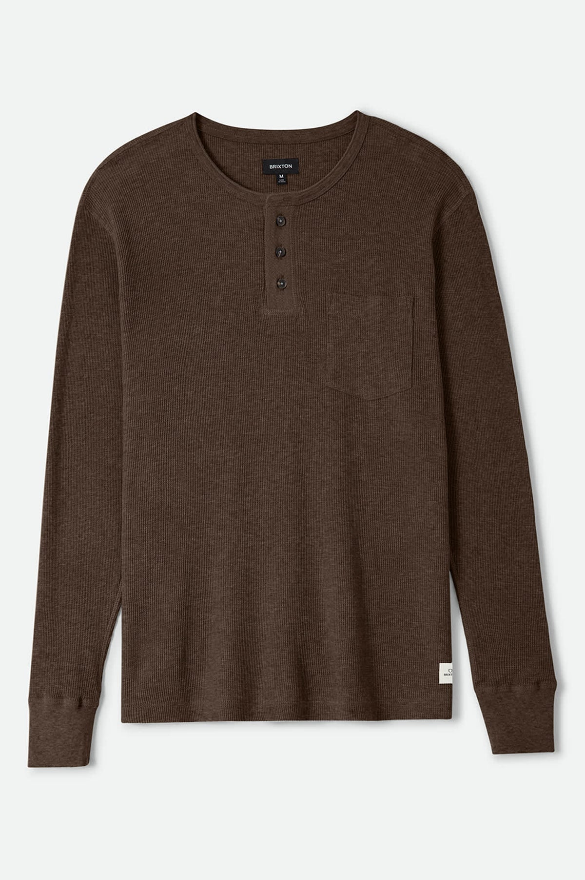 Men's Baseline Waffle Knit Top in the color Walnut Brown - Front Product View