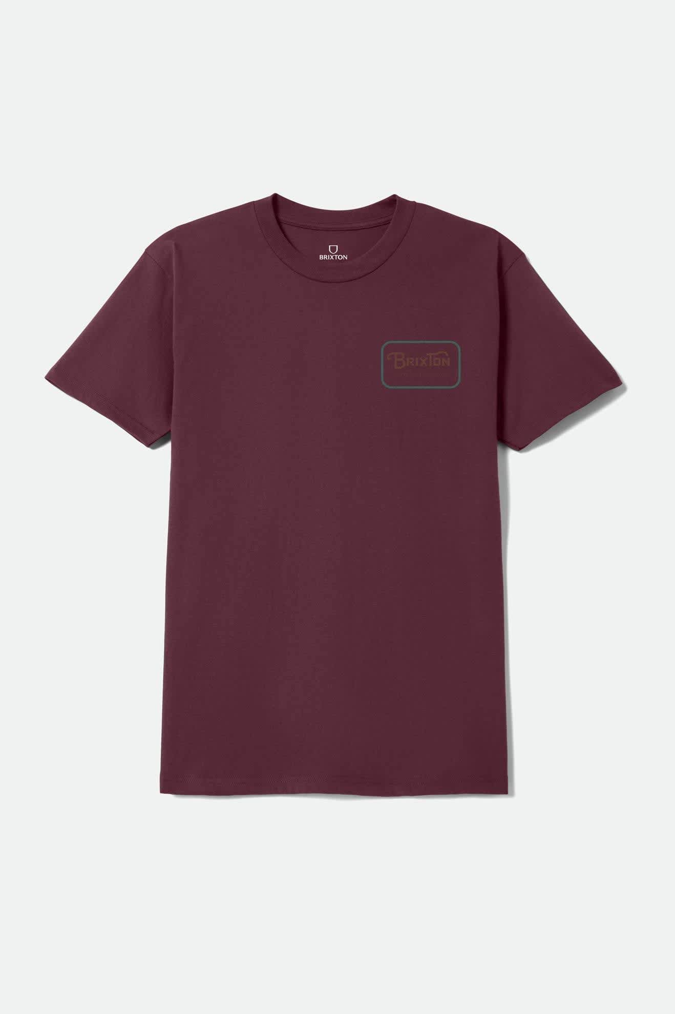Men's Grade S/S Standard T-Shirt in the color Burgundy - Front Product View