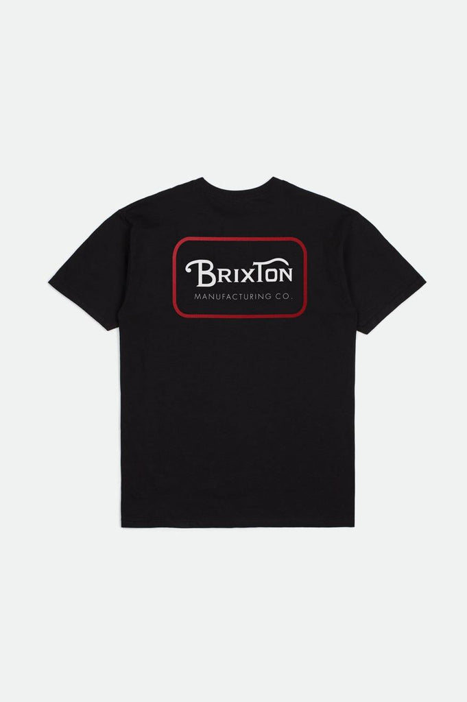 Brixton Grade S/S Standard Tee - Black/Casa Red/White