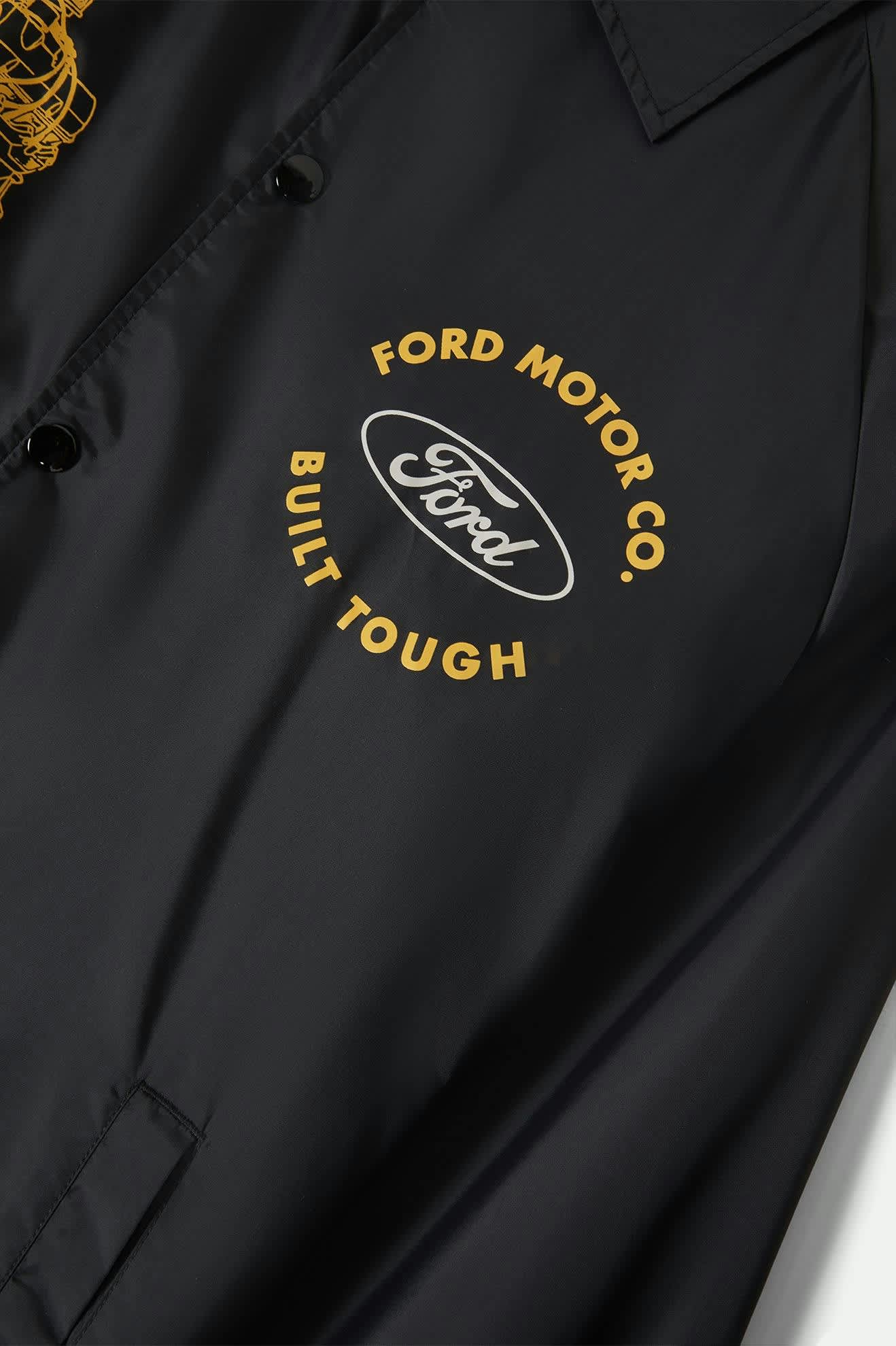 Men's Ford Built Tough Windbreaker in the color Burnt Rubber - Additional Laydown image