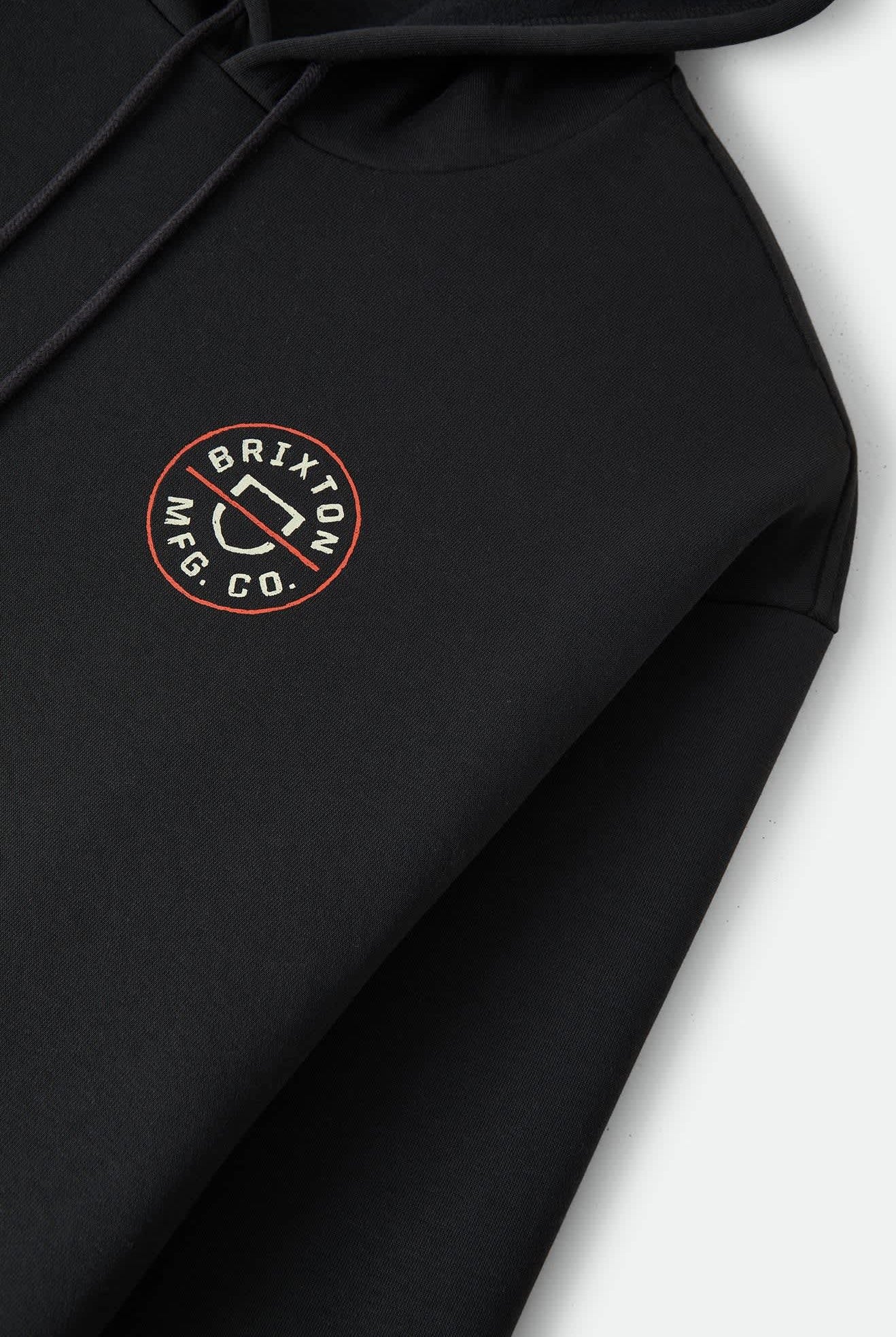 Men's Crest II Hood in the color Black - Additional Laydown image