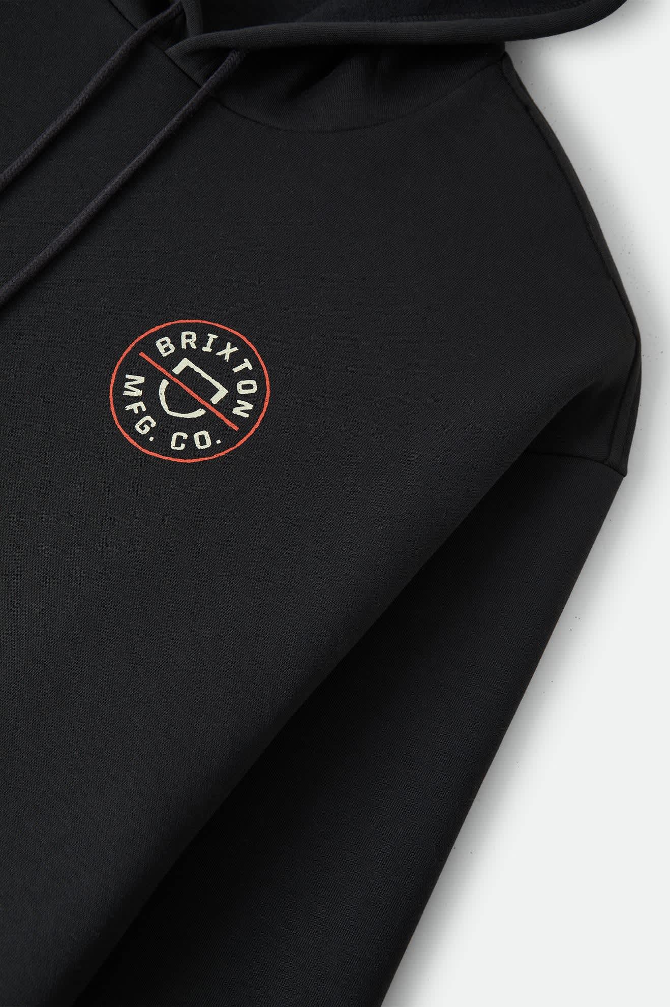 Men's Crest II Hood in the color Black - Additional Laydown image