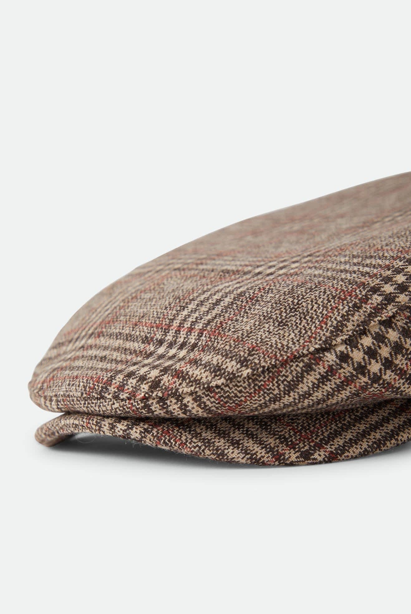 Unisex Hooligan Flat Cap in the color Brown/Tan/Red Plaid - Additional Laydown image