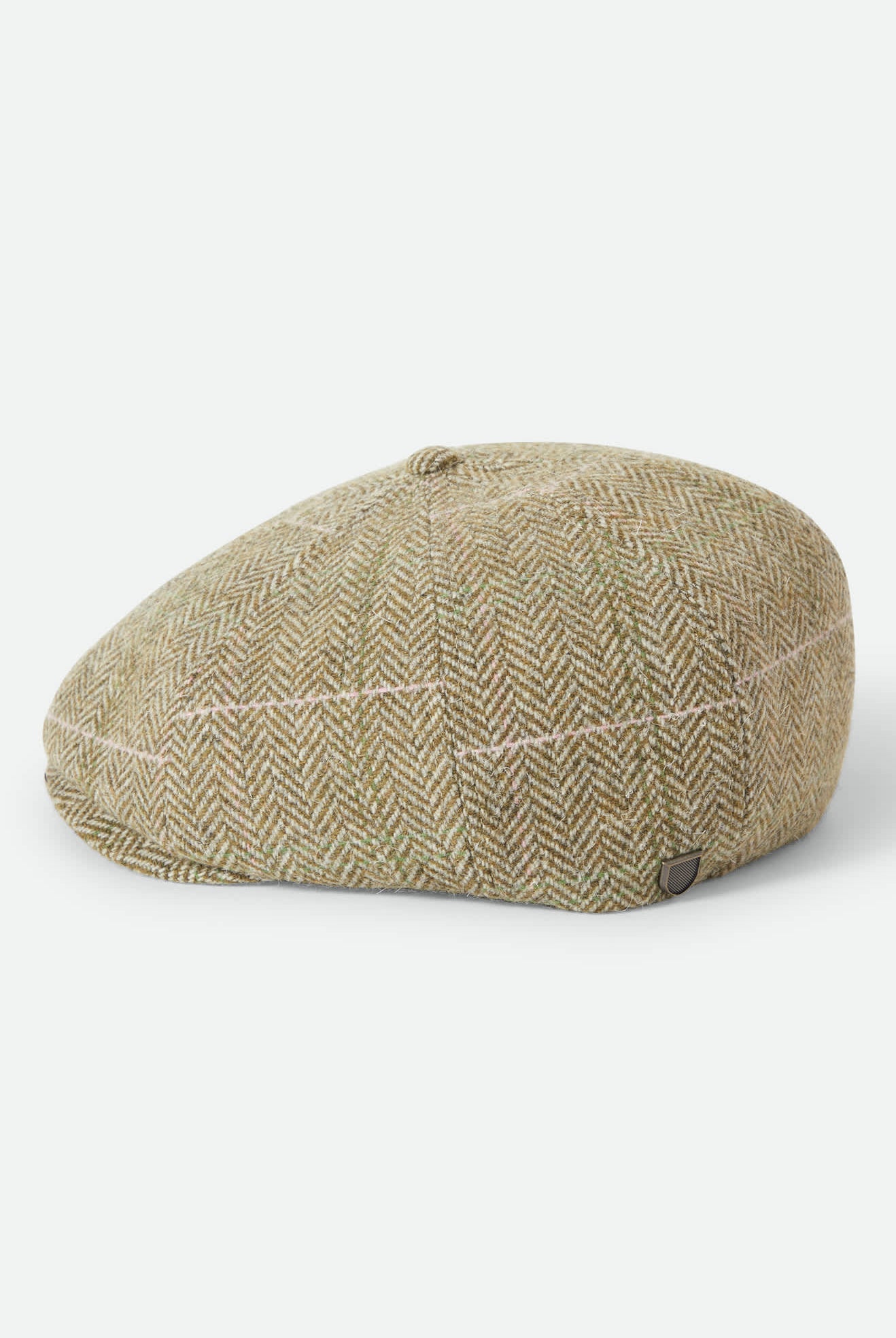 Women's Brood Lightweight Newsboy Cap in the color Sublime Green Houndstooth - Additional Laydown image