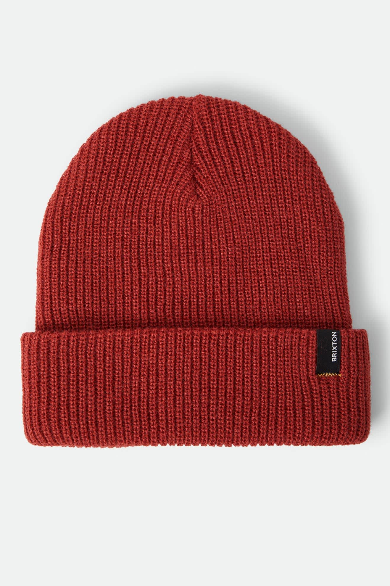 Unisex Heist Beanie in the color Red Earth - Front Product View