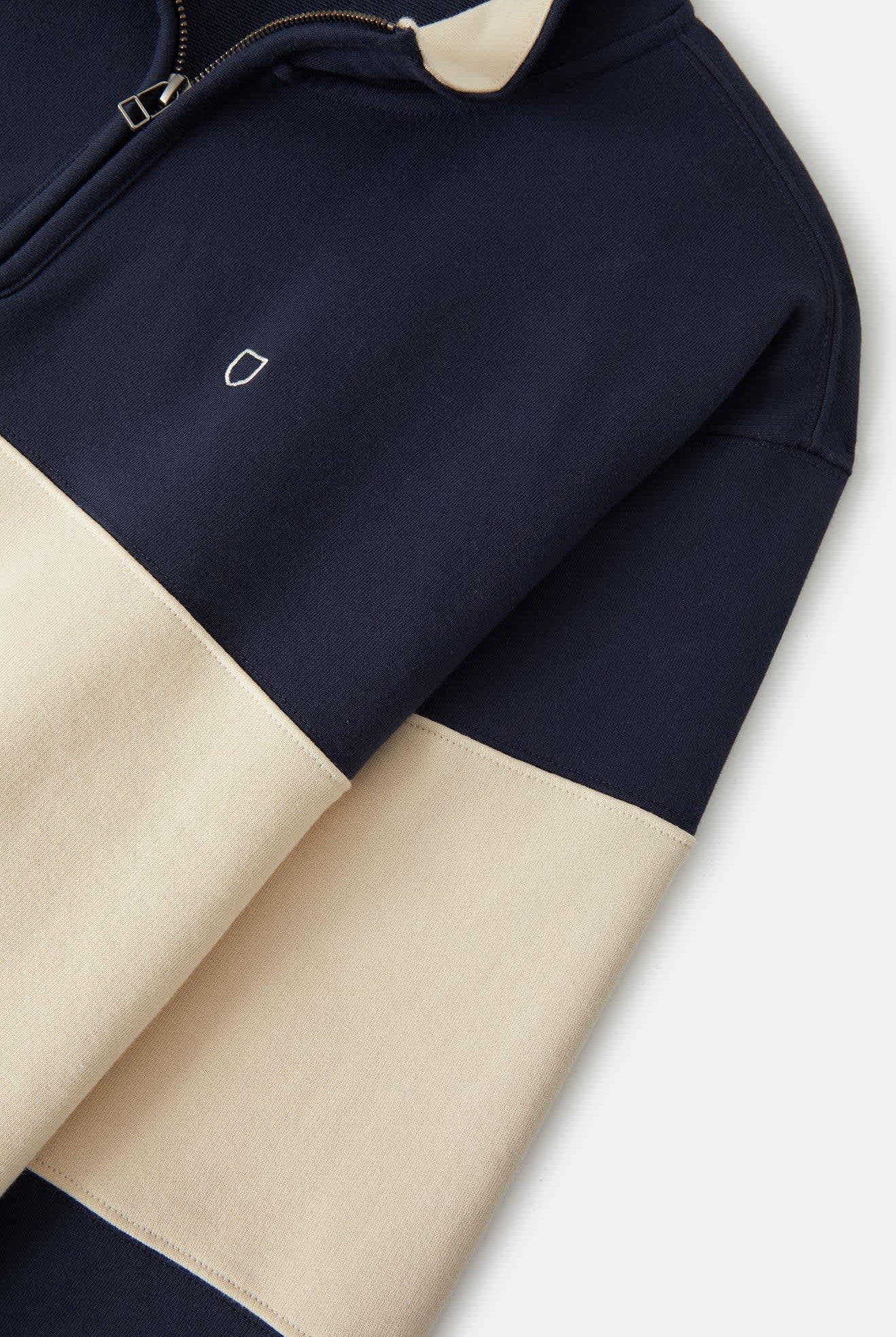 Men's Danville Quarter Zip Fleece in the color Navy/Whitecap - Additional Laydown image