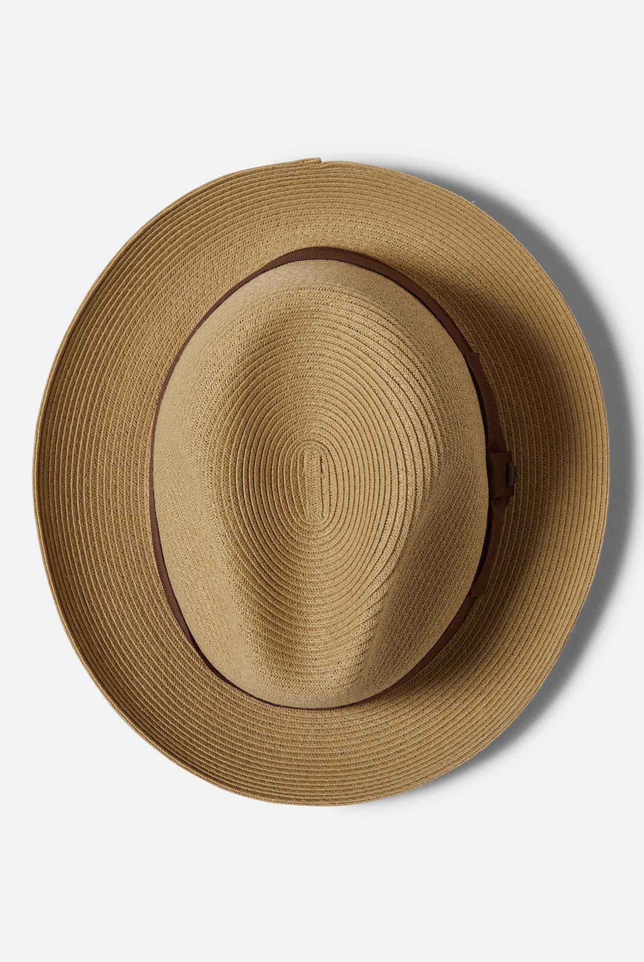 Unisex Horton Convertabrim Packable Fedora in the color Dark Tan/Light Brown - Additional Laydown image